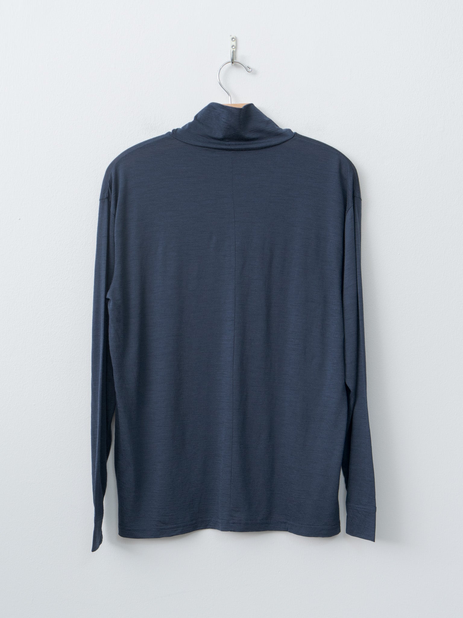 Namu Shop - Babaco Wool Jersey High Neck Pullover - Navy