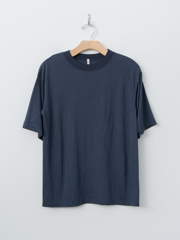 Namu Shop - Babaco Wool Jersey T-Shirt - Navy