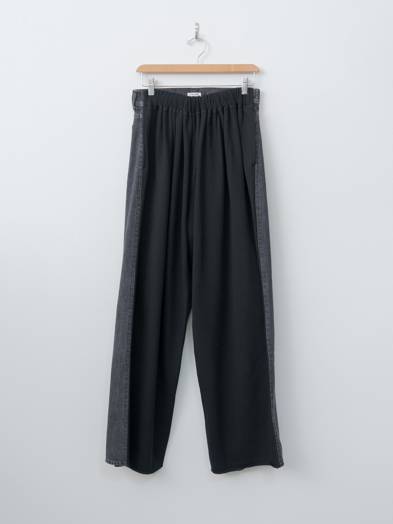 Namu Shop - Inscrire Hybrid Sweat Denim Pants - Black x Black