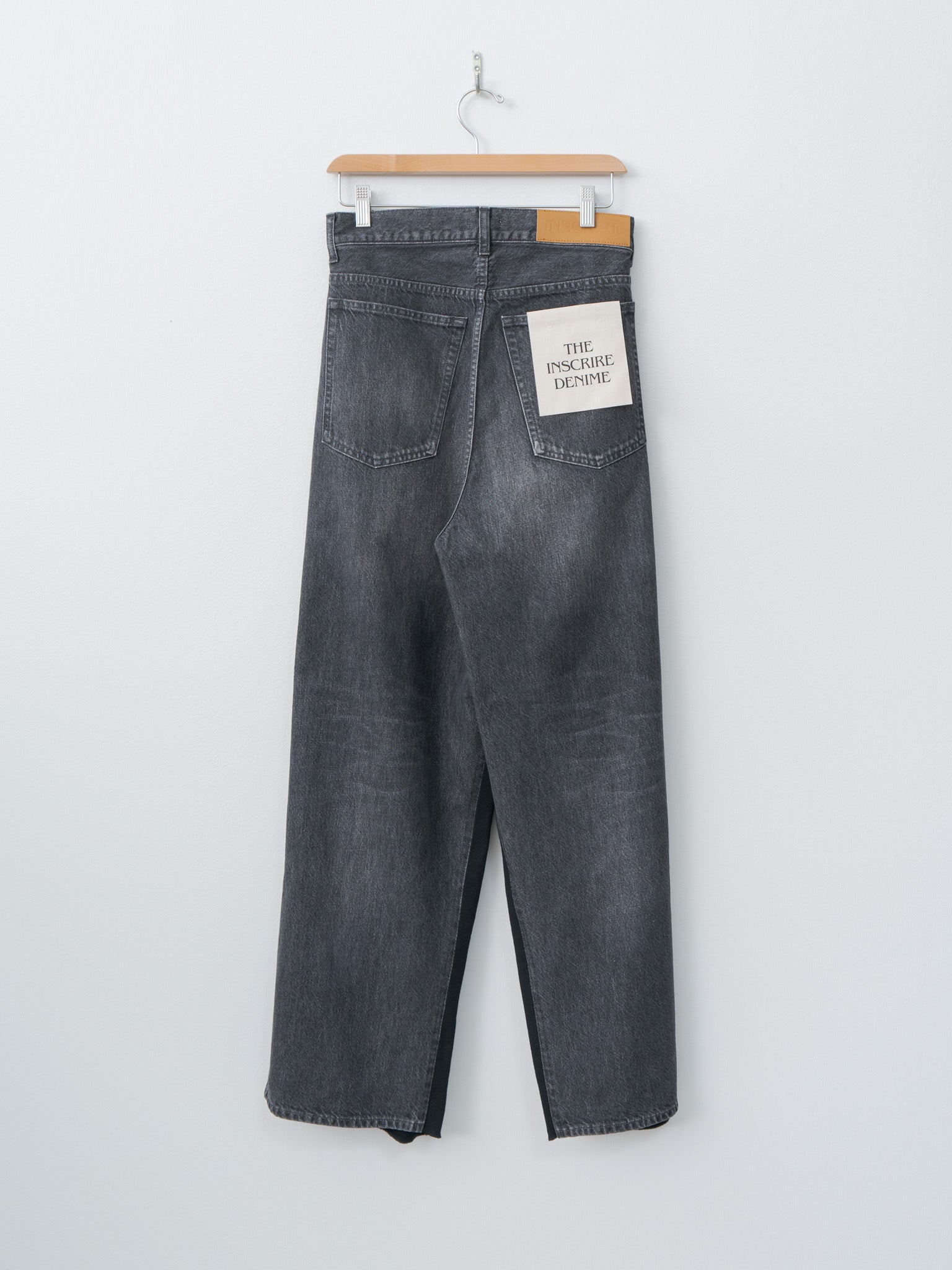 Namu Shop - Inscrire Hybrid Sweat Denim Pants - Black x Black