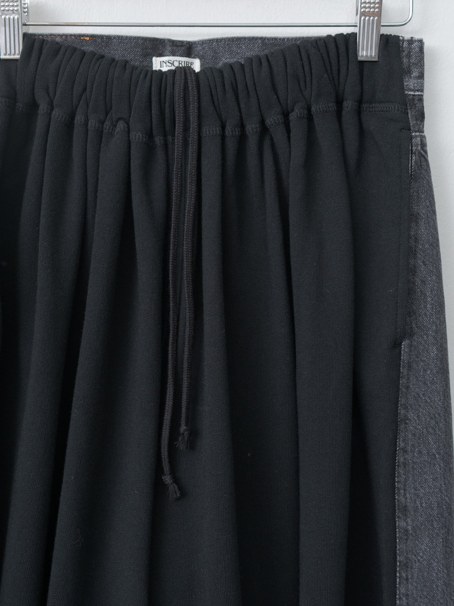 Namu Shop - Inscrire Hybrid Sweat Denim Pants - Black x Black