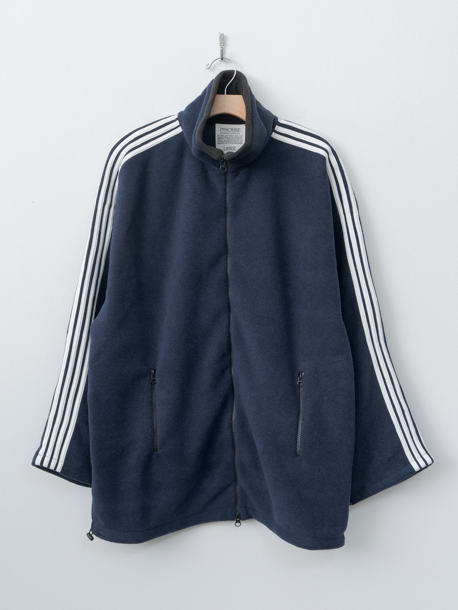 Namu Shop - Inscrire Fleece Loose Fit Track Jacket - Navy
