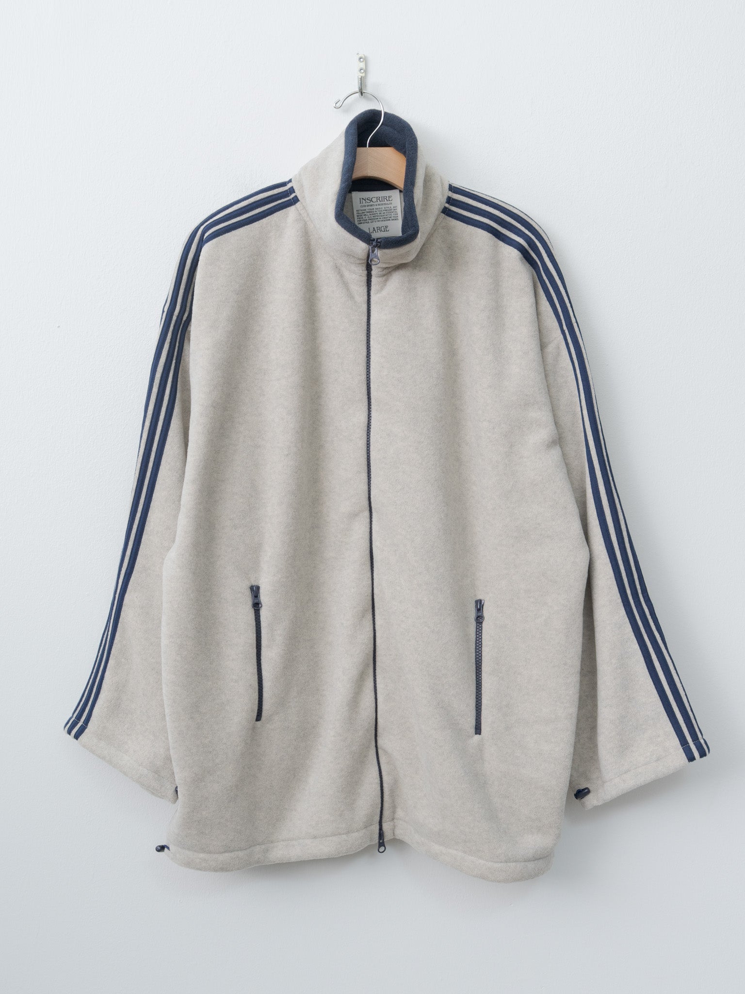 Namu Shop - Inscrire Fleece Loose Fit Track Jacket - Oatmeal