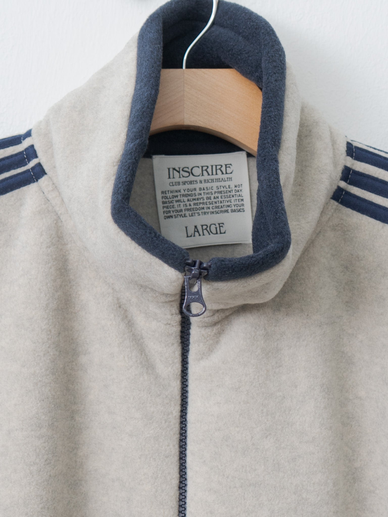 Namu Shop - Inscrire Fleece Loose Fit Track Jacket - Oatmeal