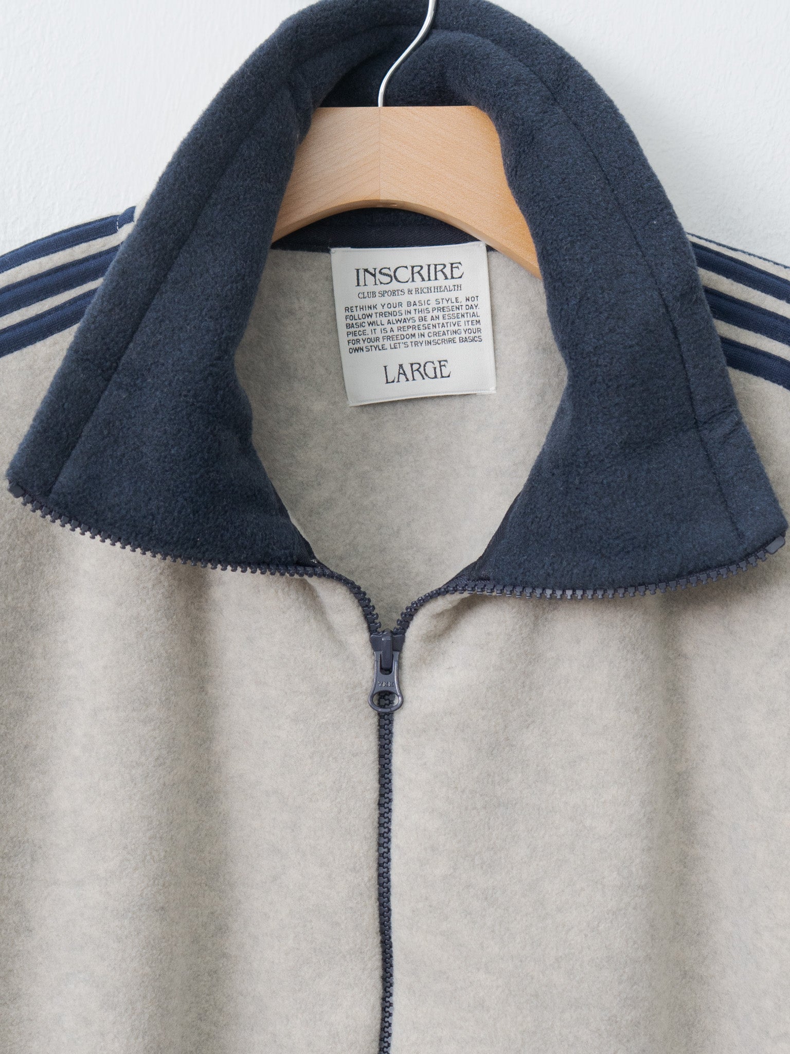 Namu Shop - Inscrire Fleece Loose Fit Track Jacket - Oatmeal