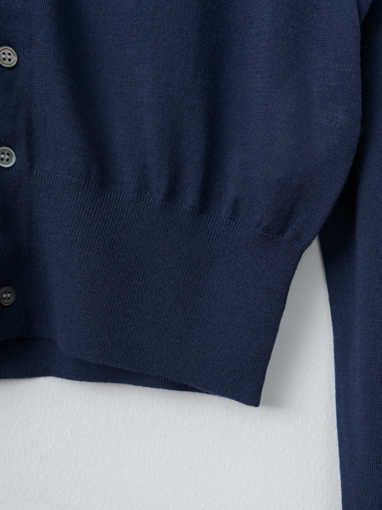 Namu Shop - Inscrire Wool Polo Cardigan - Navy