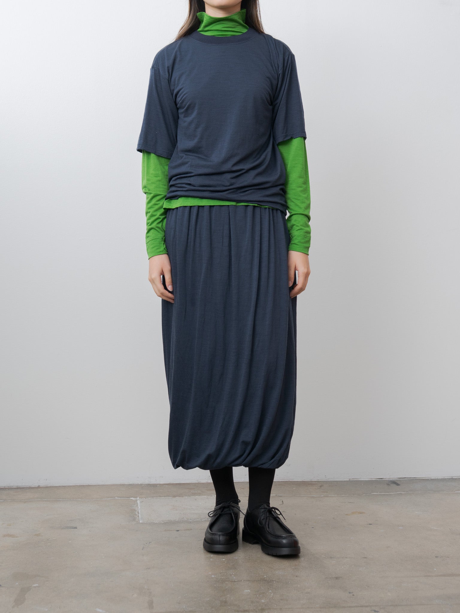 Namu Shop - Babaco Wool Jersey T-Shirt - Navy