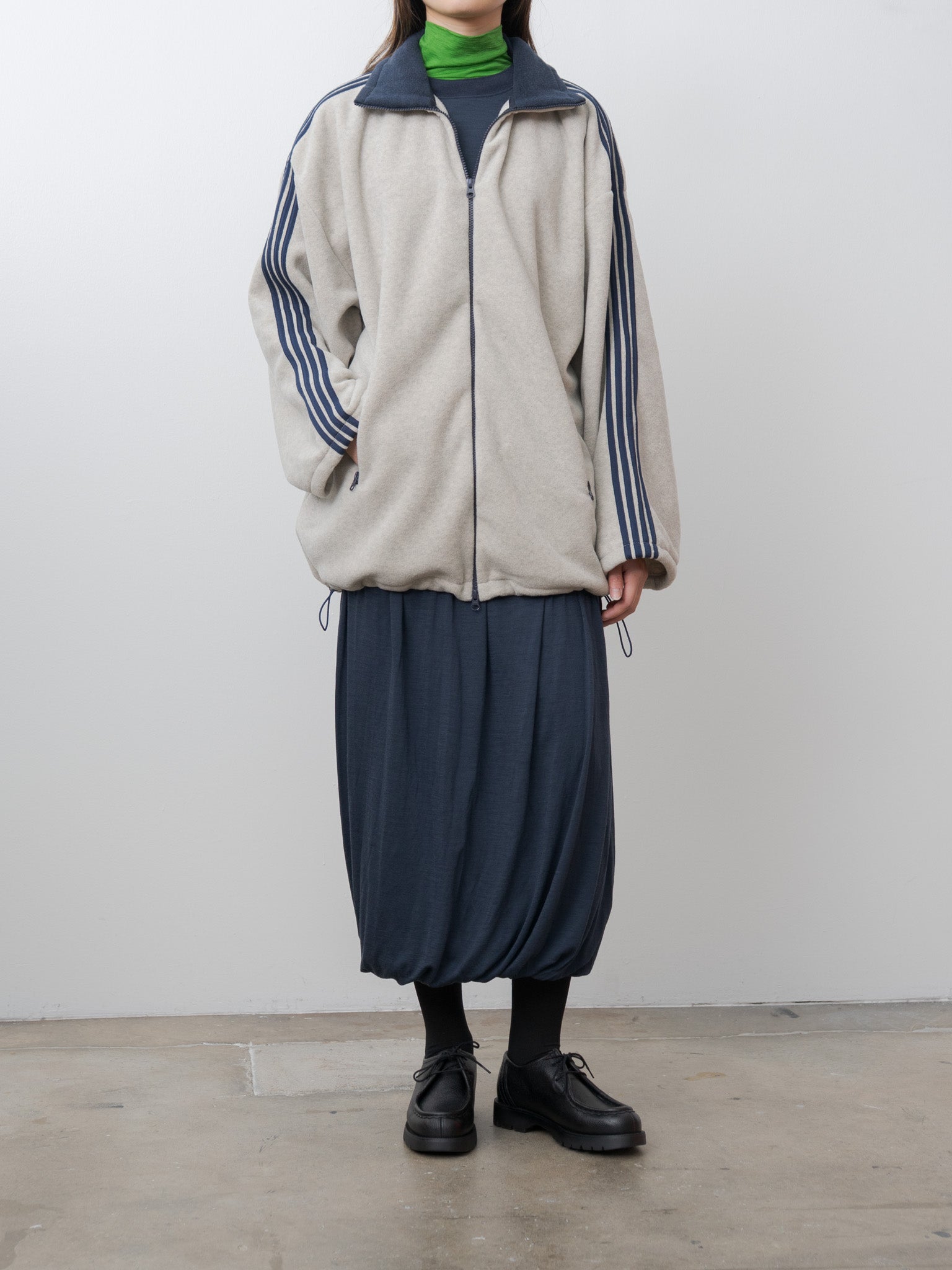 Namu Shop - Inscrire Fleece Loose Fit Track Jacket - Oatmeal
