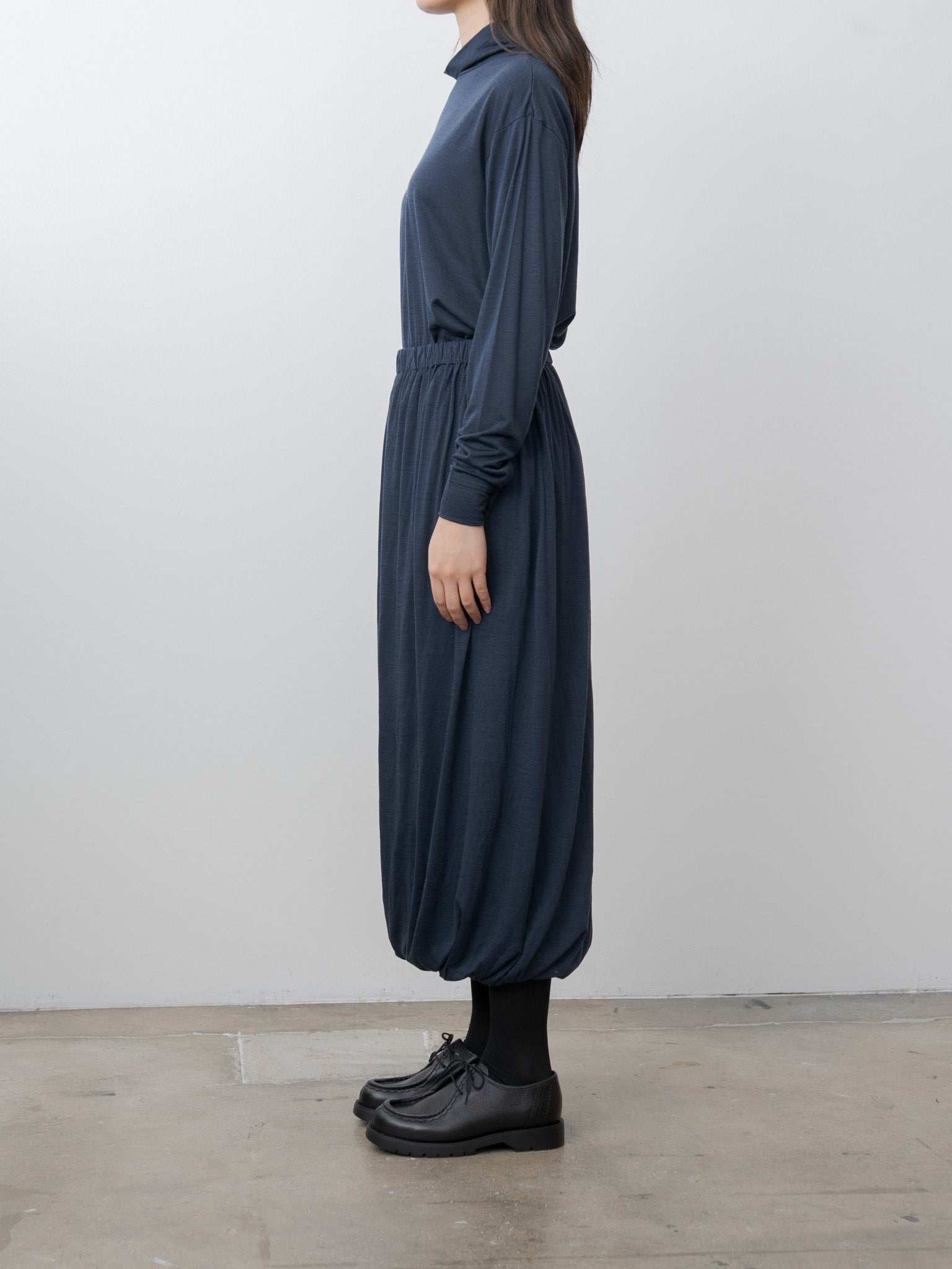 Namu Shop - Babaco Wool Jersey Skirt - Navy