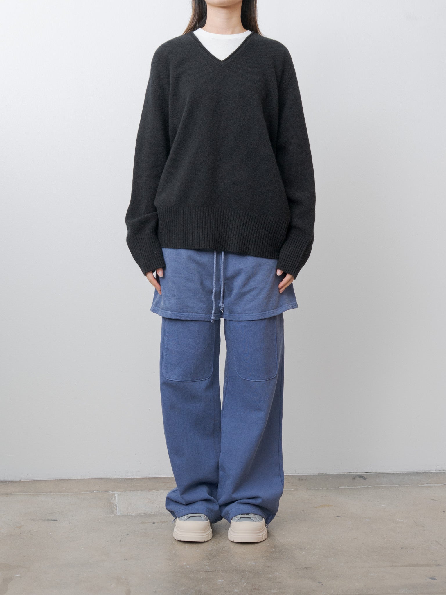 Namu Shop - Inscrire Layered Sweatpants - Light Blue