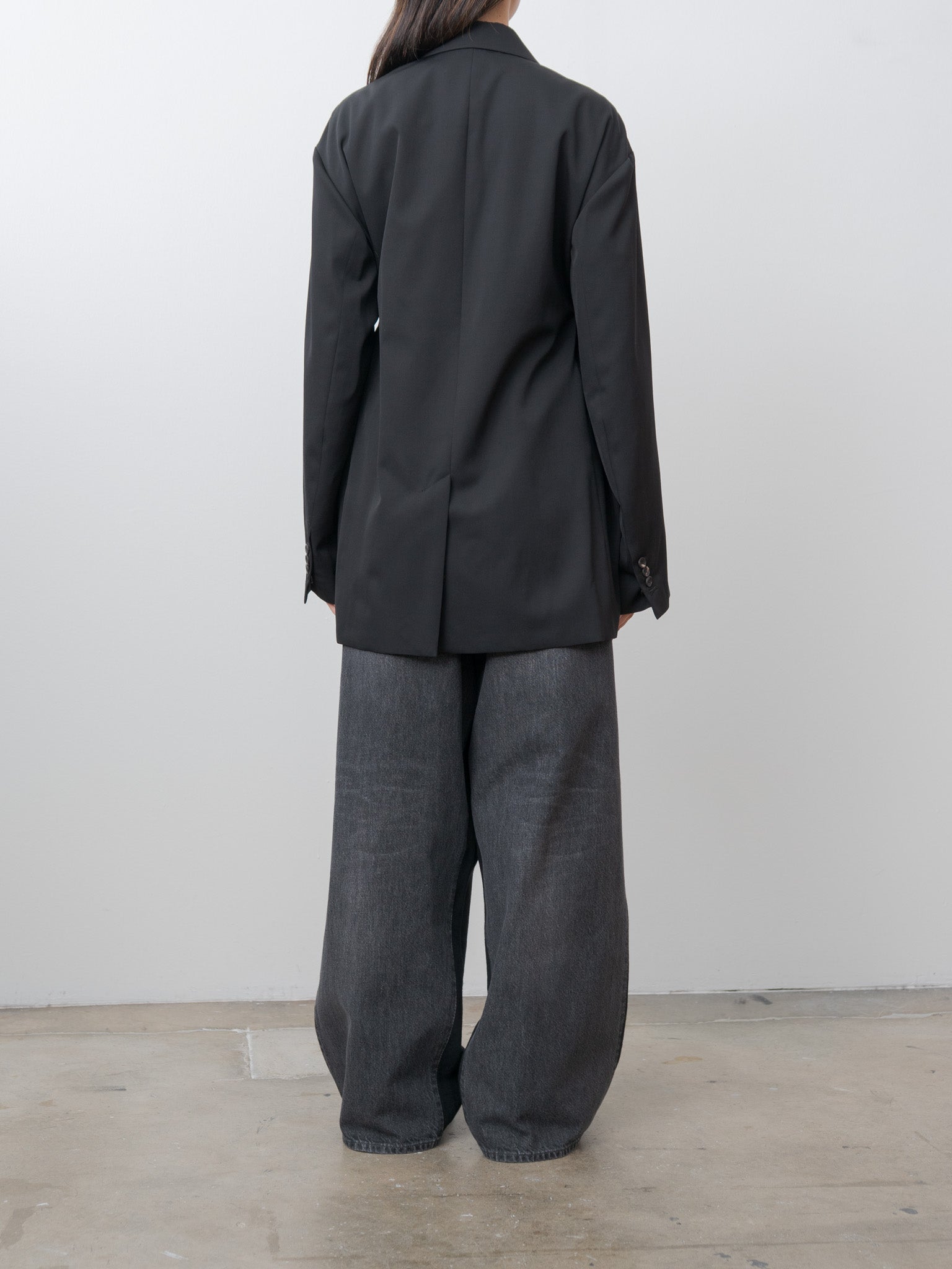 Namu Shop - Inscrire Hybrid Sweat Denim Pants - Black x Black