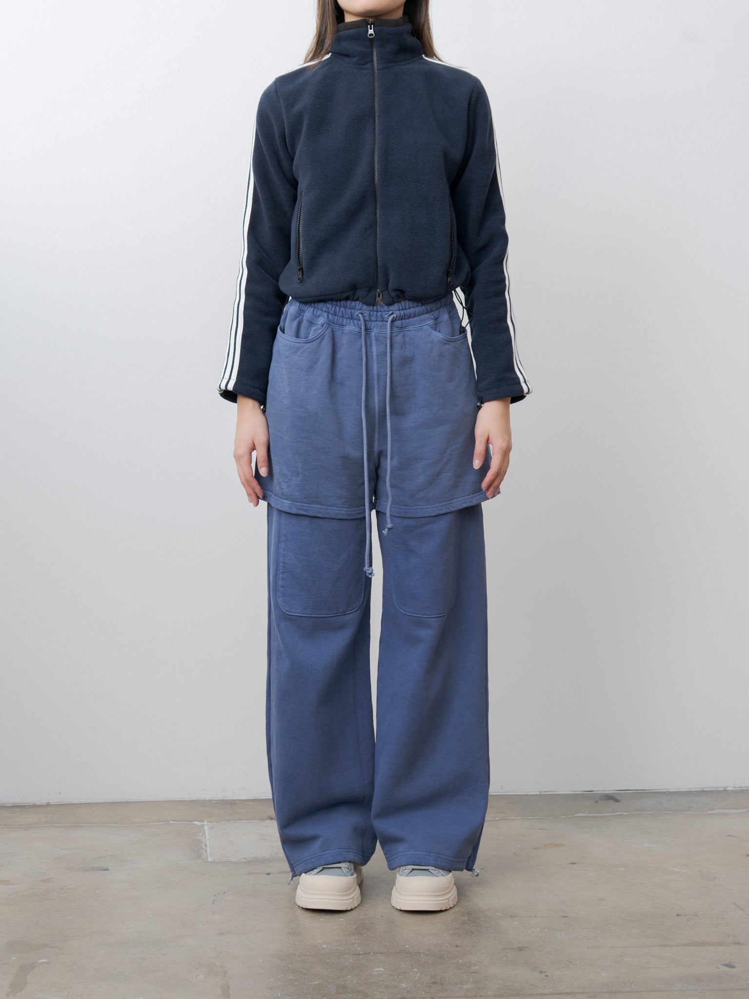 Namu Shop - Inscrire Layered Sweatpants - Light Blue