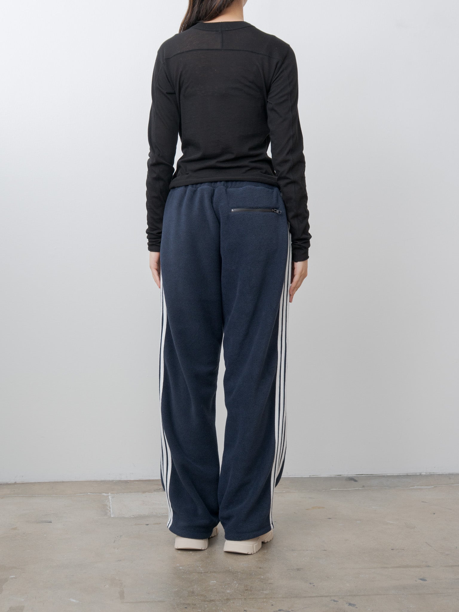 Namu Shop - Inscrire Fleece Loose Fit Track Pants - Navy