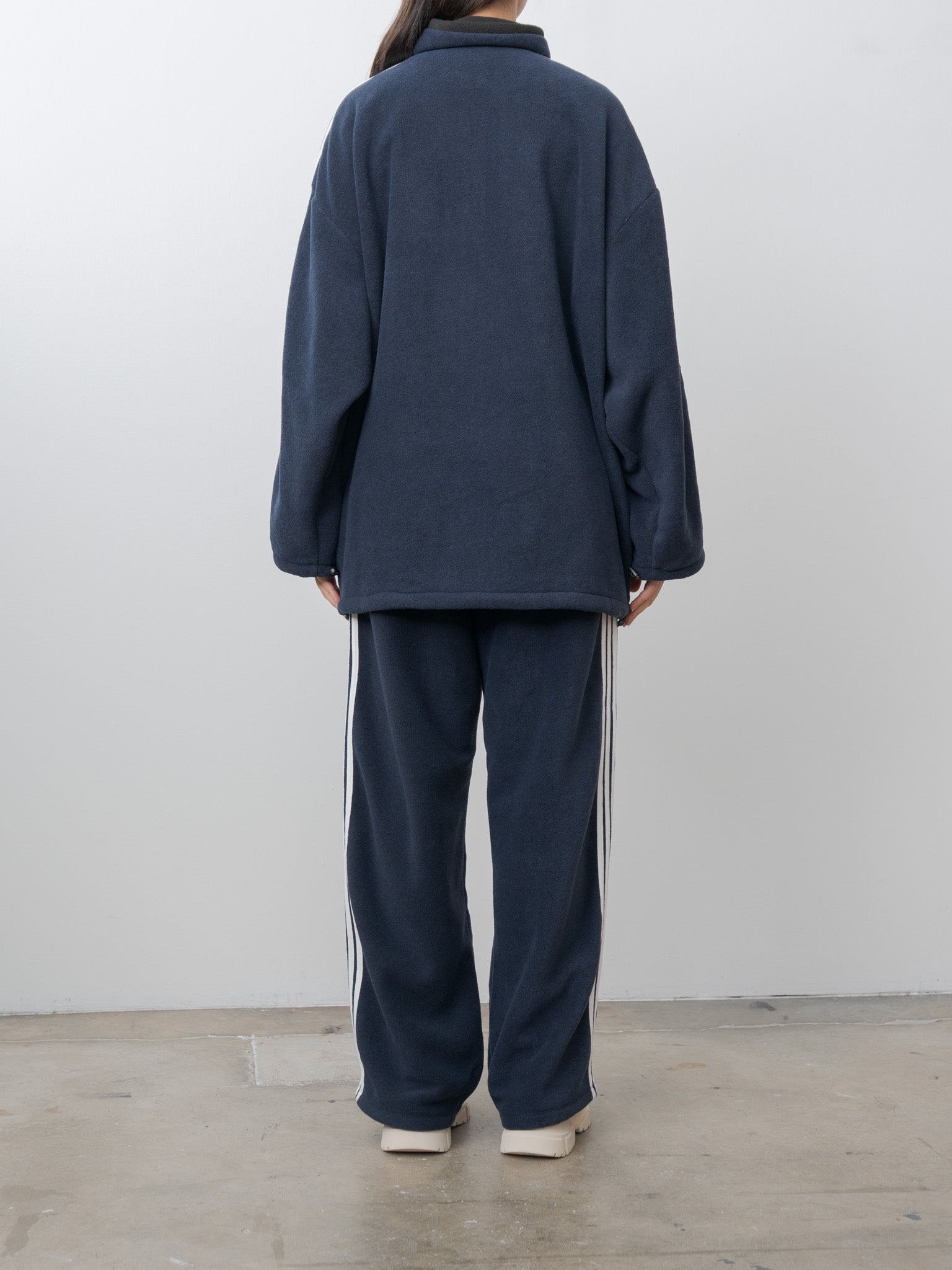 Namu Shop - Inscrire Fleece Loose Fit Track Pants - Navy