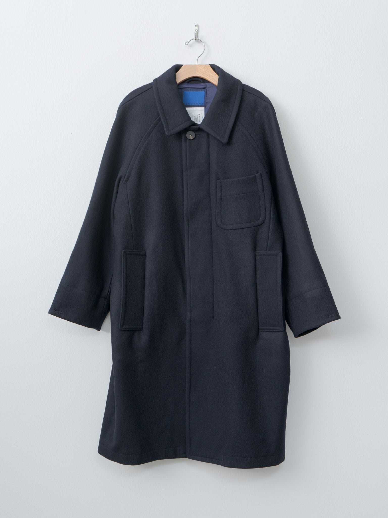 Namu Shop - Document Light Wool Melton Coat - Navy
