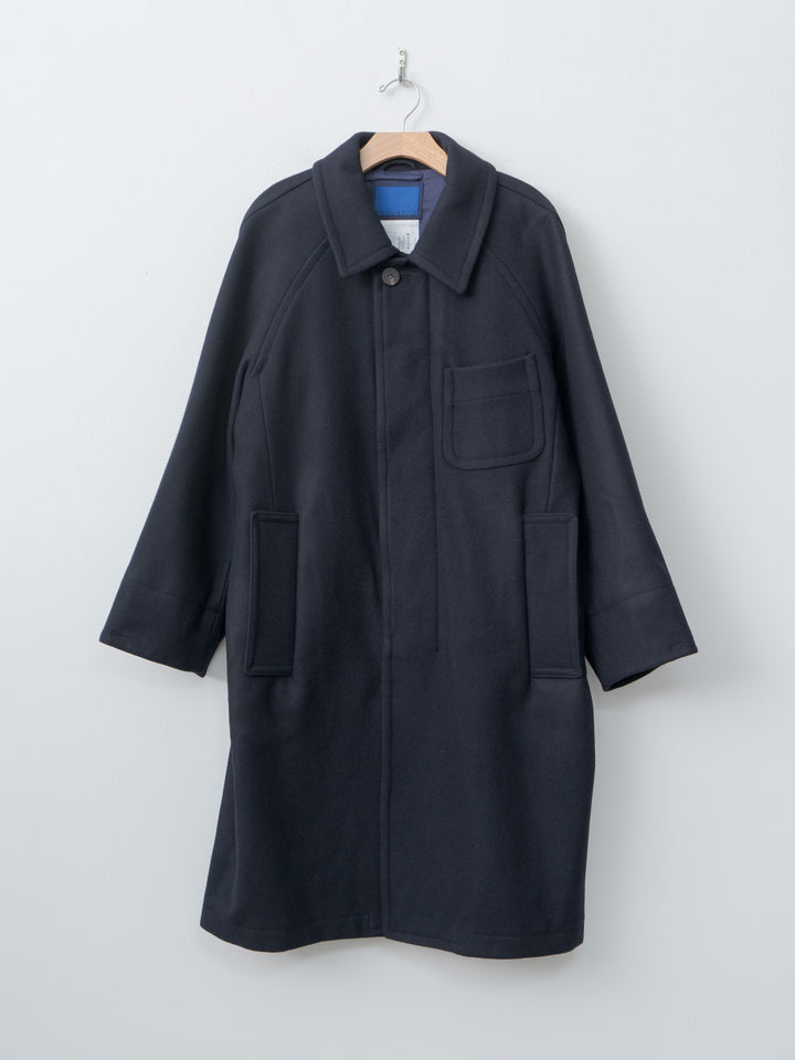 Namu Shop - Document Light Wool Melton Coat - Navy