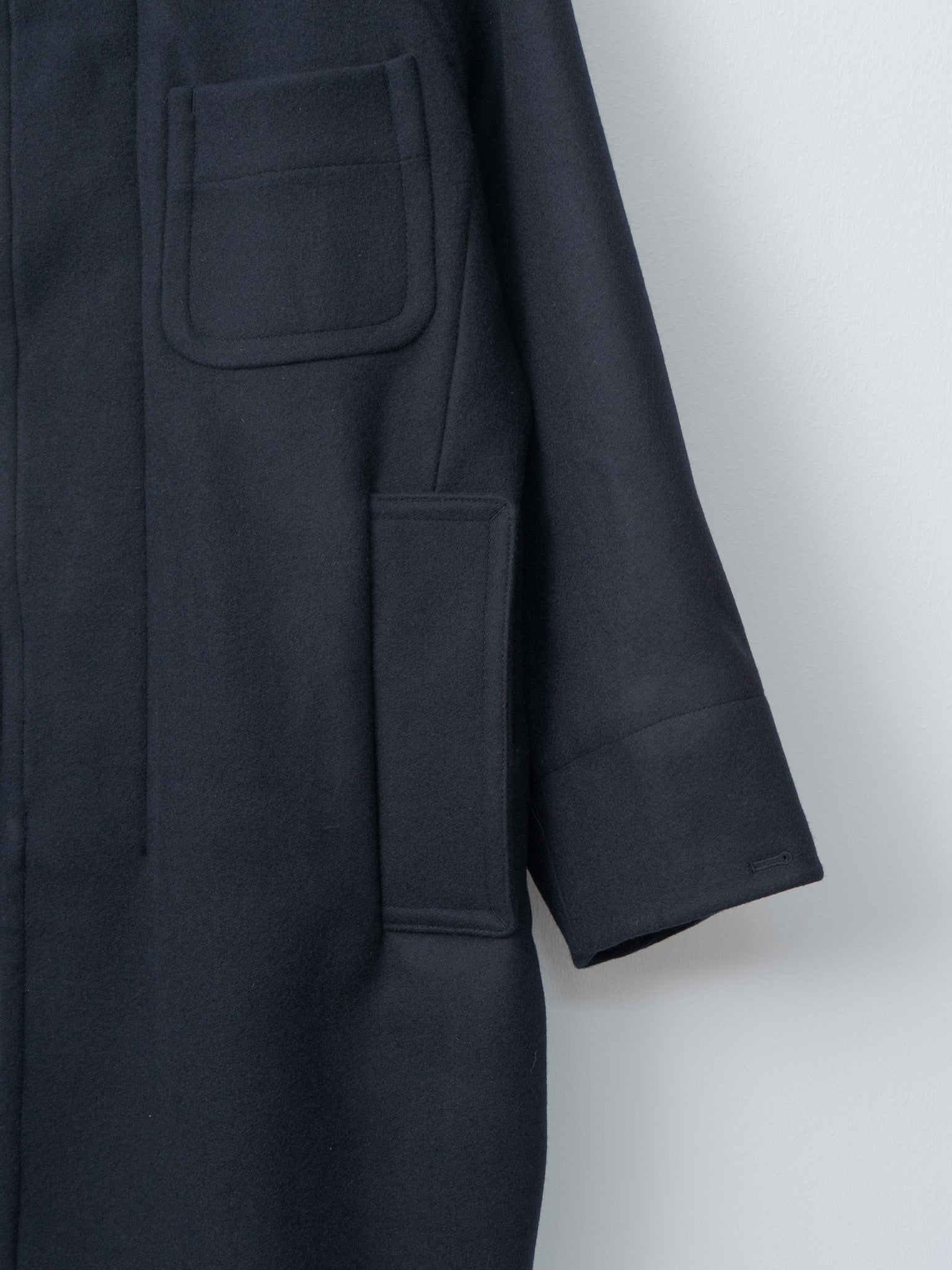 Namu Shop - Document Light Wool Melton Coat - Navy