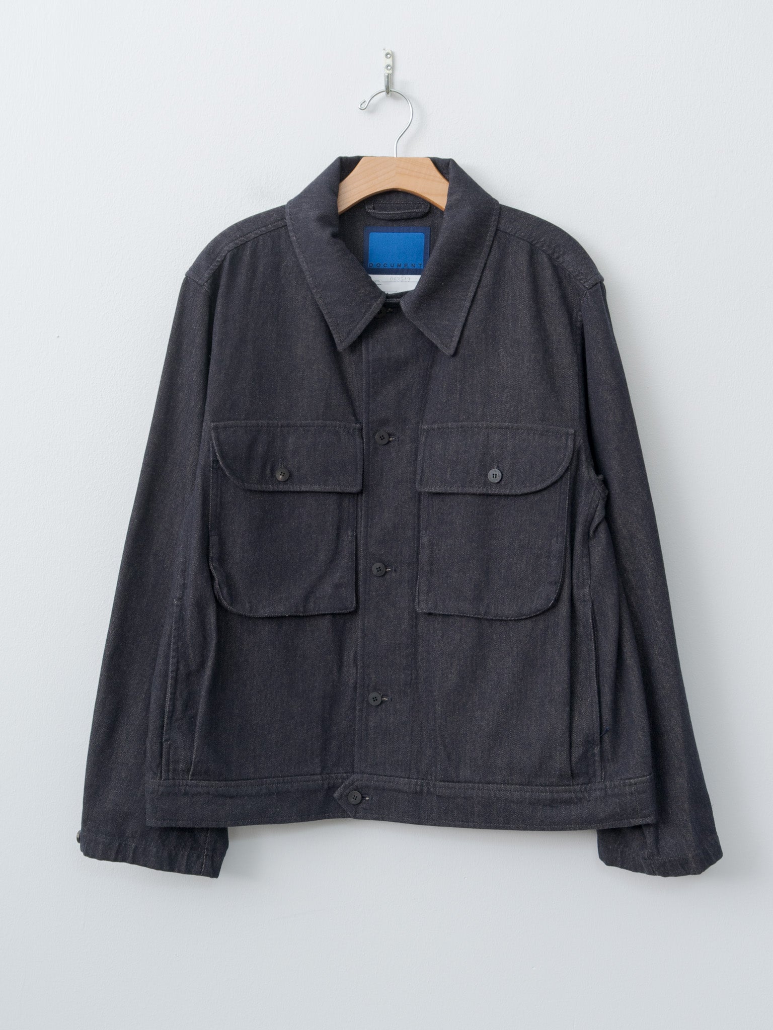 Namu Shop - Document Cashmere Denim Trucker Jacket - Navy