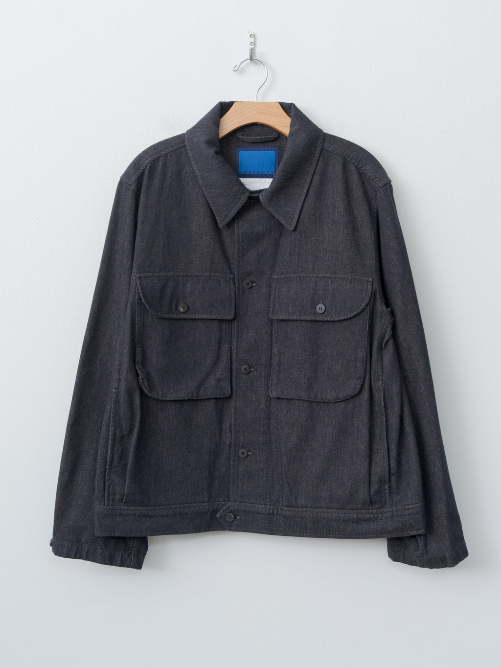 Namu Shop - Document Cashmere Denim Trucker Jacket - Navy