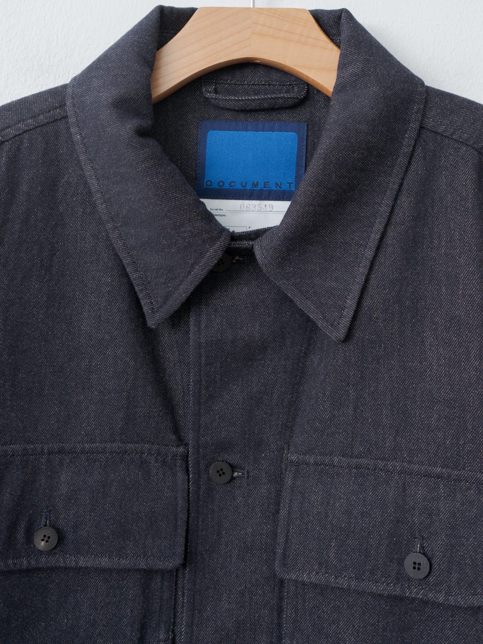 Namu Shop - Document Cashmere Denim Trucker Jacket - Navy