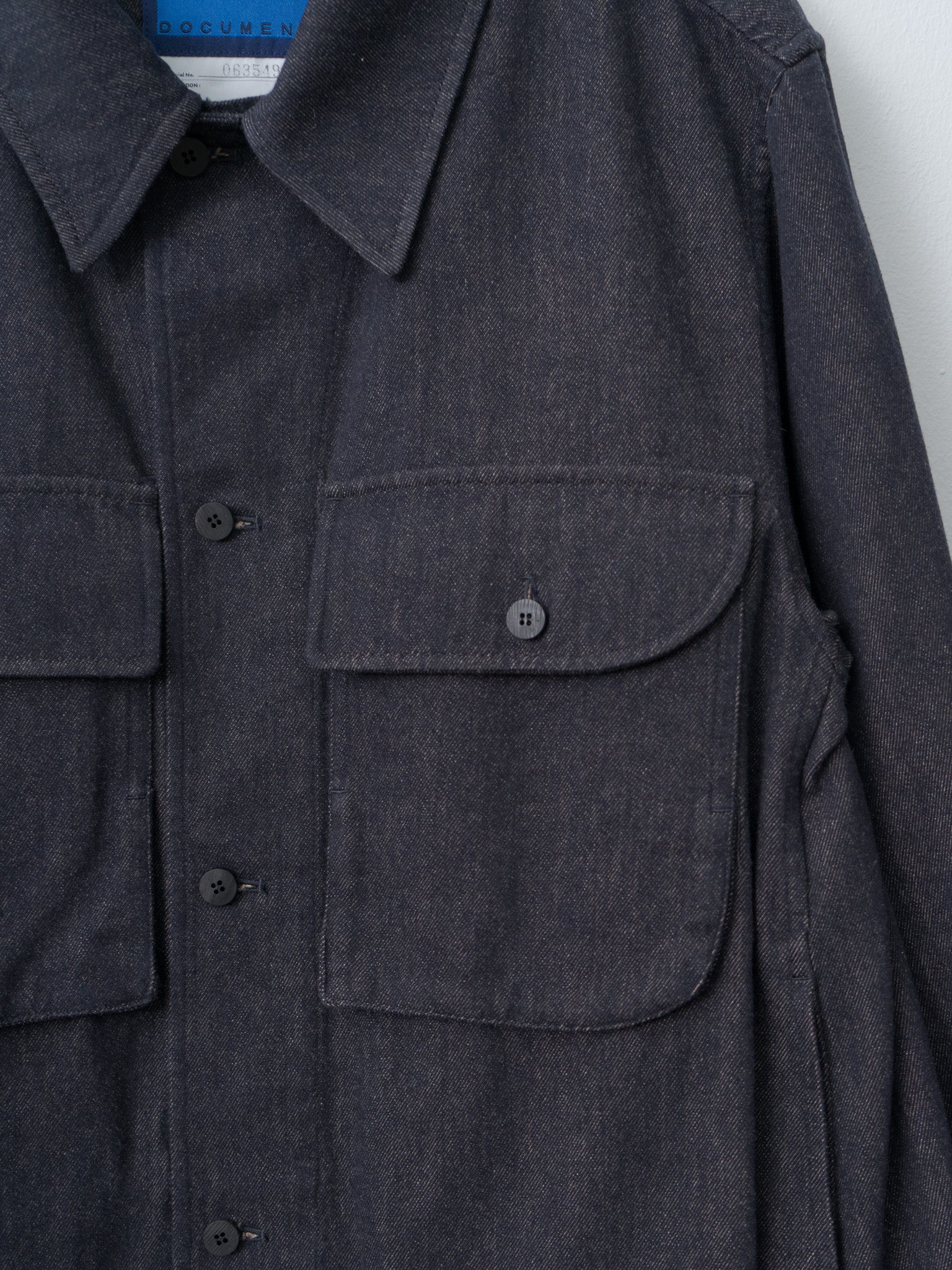 Namu Shop - Document Cashmere Denim Trucker Jacket - Navy