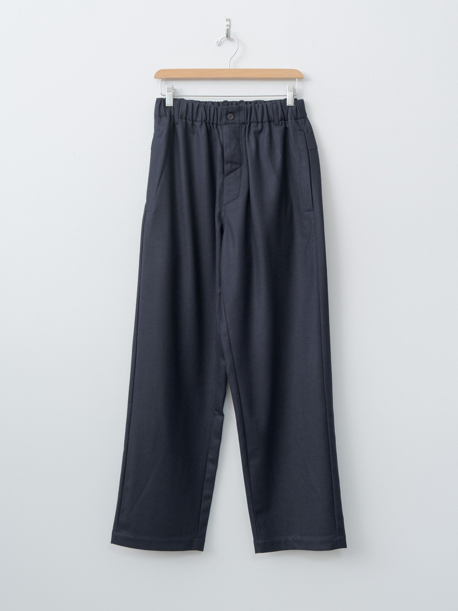 Namu Shop - Document Soft Wool Cashmere Easy Pants - Navy