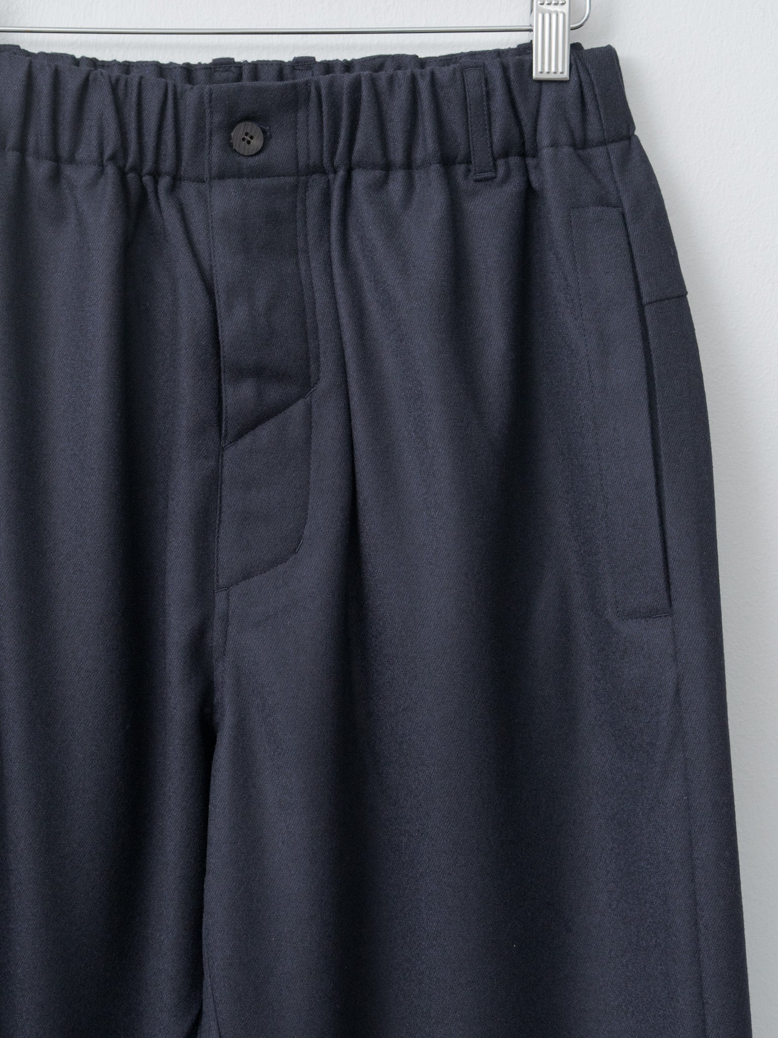 Namu Shop - Document Soft Wool Cashmere Easy Pants - Navy