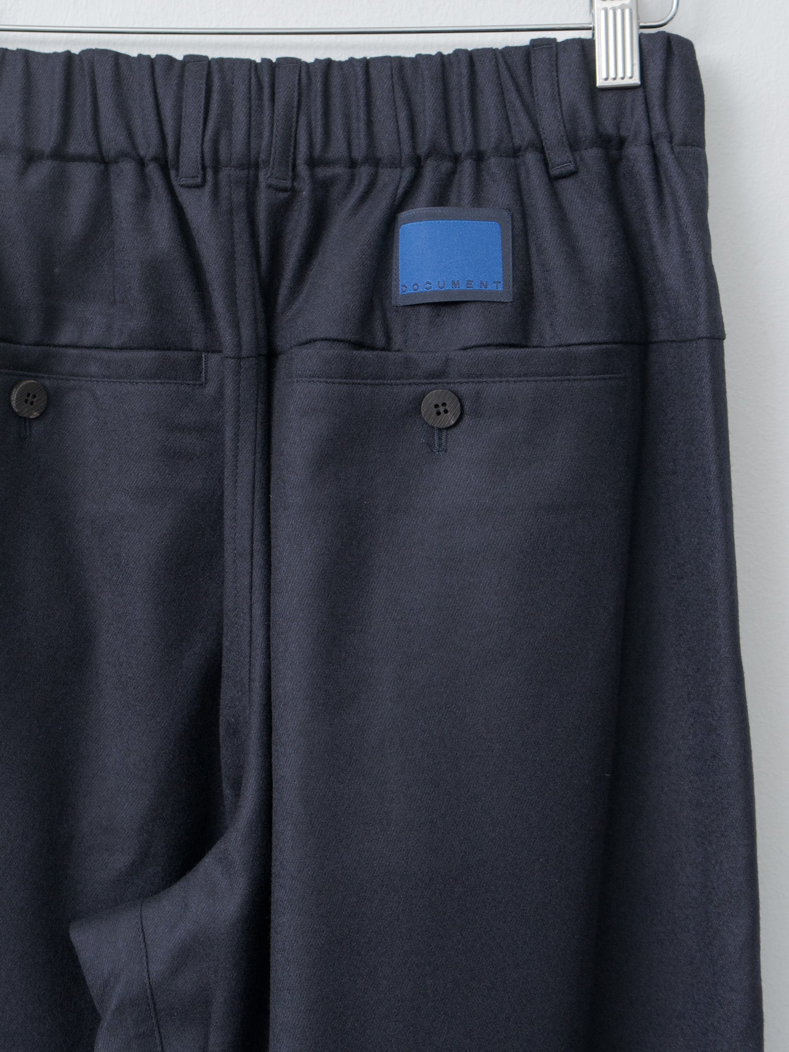 Namu Shop - Document Soft Wool Cashmere Easy Pants - Navy