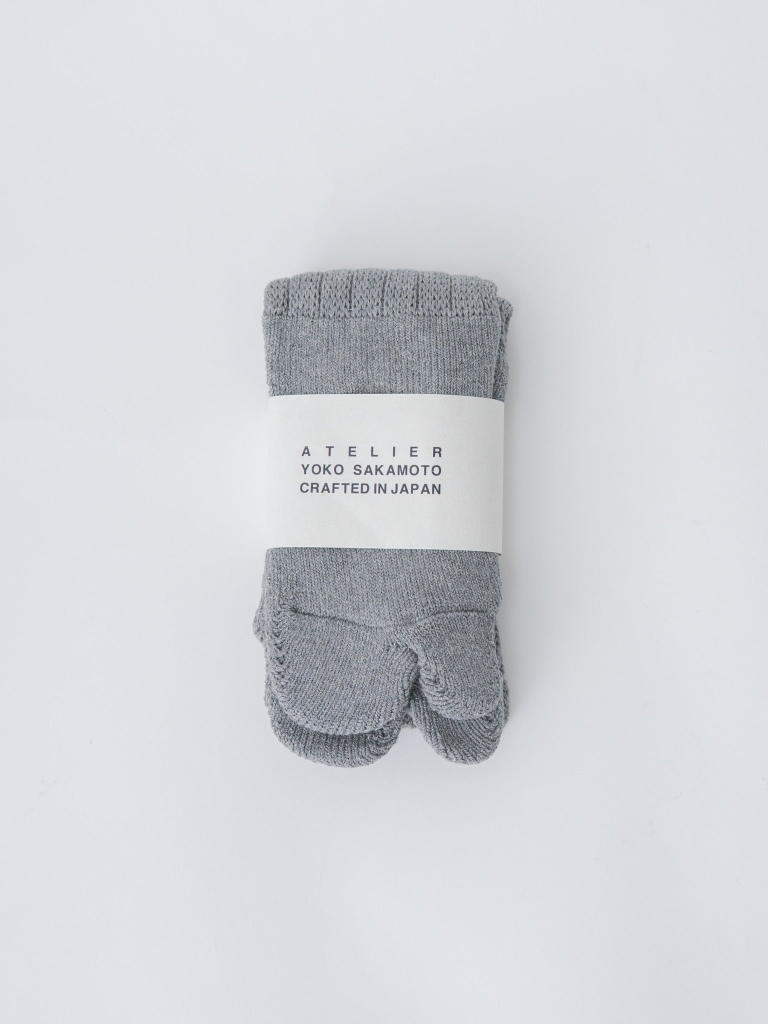 Namu Shop - Yoko Sakamoto Tabi Pile Socks Cotton - Black, Heather Gray