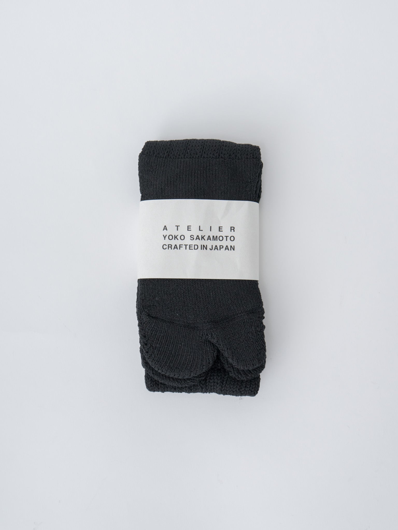 Namu Shop - Yoko Sakamoto Tabi Pile Socks Cotton - Black, Heather Gray
