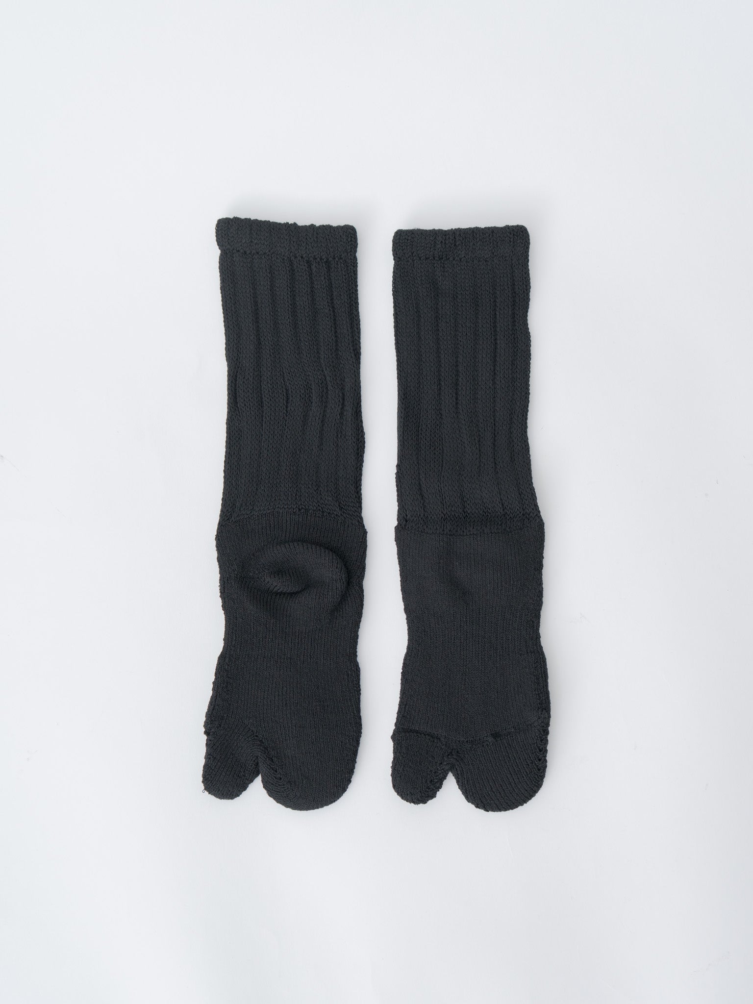Namu Shop - Yoko Sakamoto Tabi Pile Socks Cotton - Black, Heather Gray