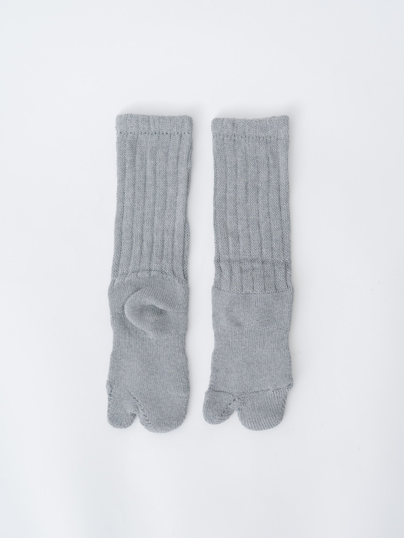 Namu Shop - Yoko Sakamoto Tabi Pile Socks Cotton - Black, Heather Gray