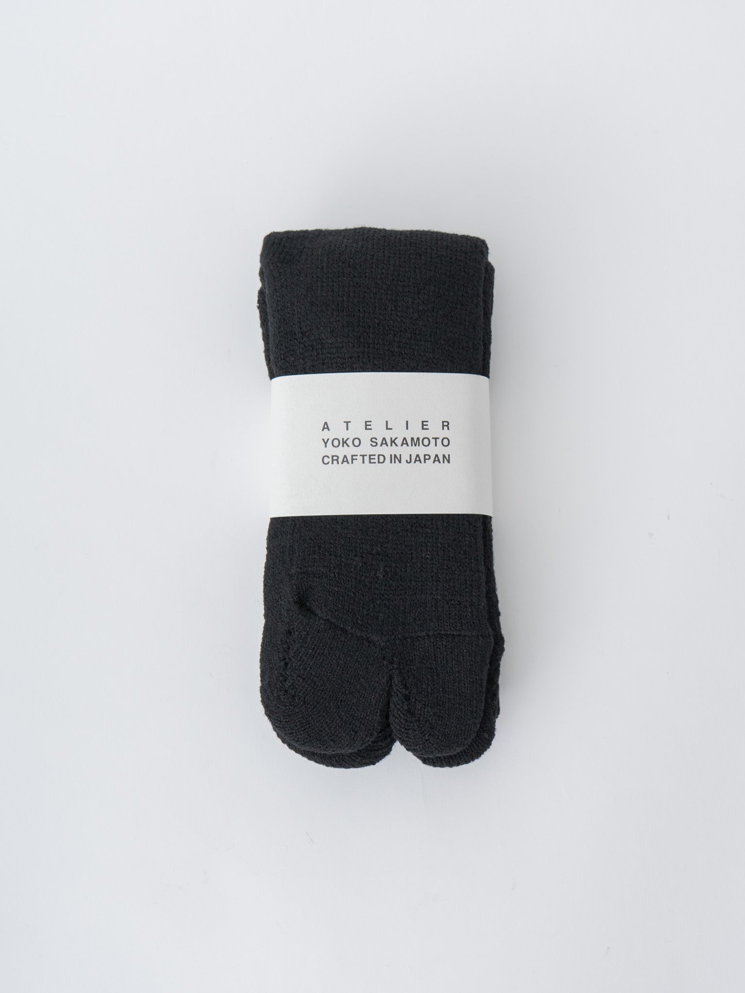 Namu Shop - Yoko Sakamoto Tabi Pile Socks Wool - Black, Heather Gray