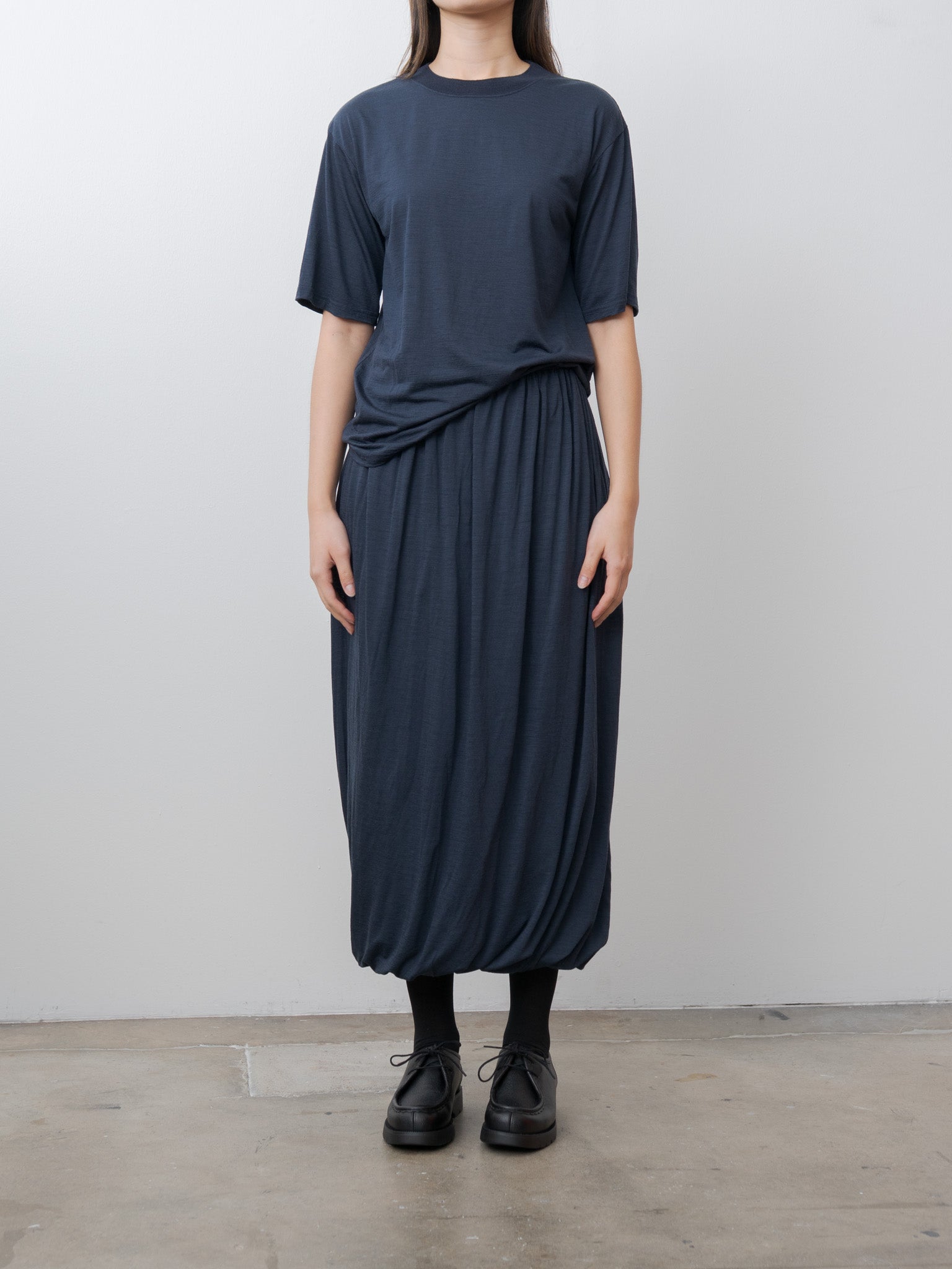 Namu Shop - Babaco Wool Jersey T-Shirt - Navy
