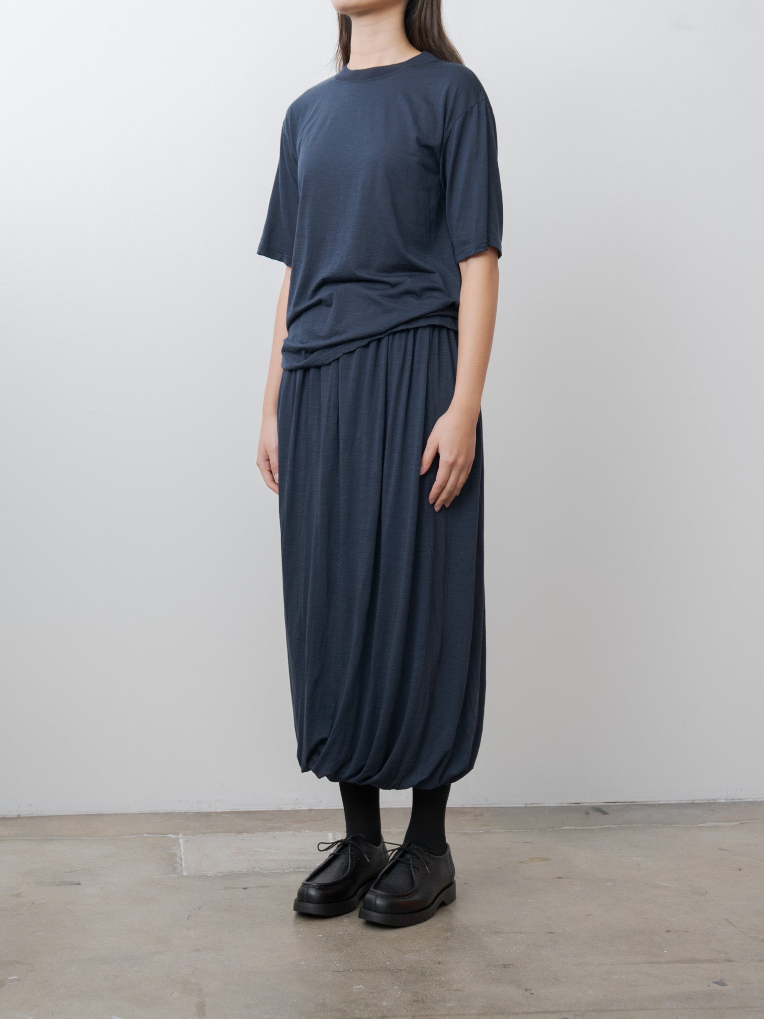 Namu Shop - Babaco Wool Jersey T-Shirt - Navy