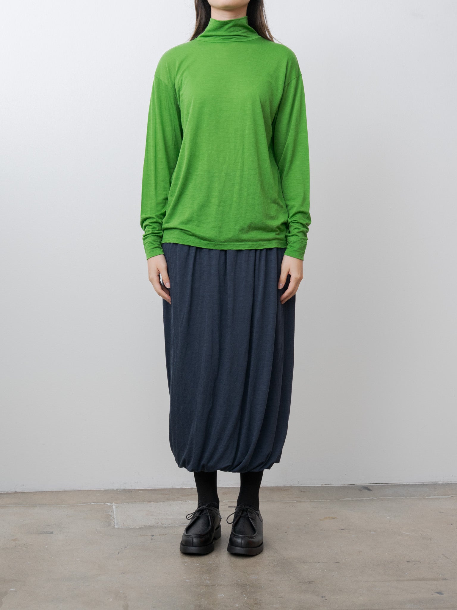Namu Shop - Babaco Wool Jersey High Neck Pullover - Green