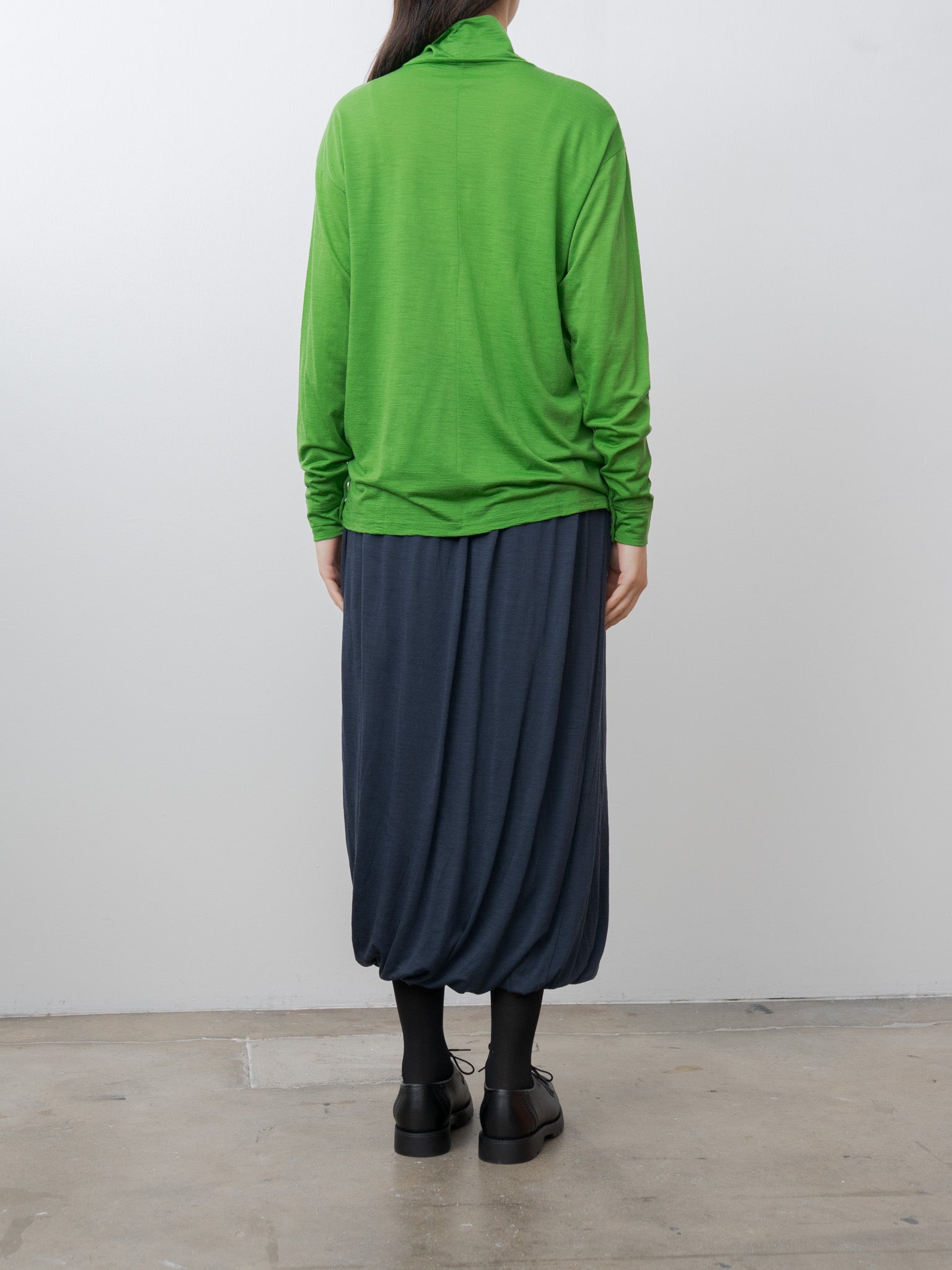 Namu Shop - Babaco Wool Jersey High Neck Pullover - Green