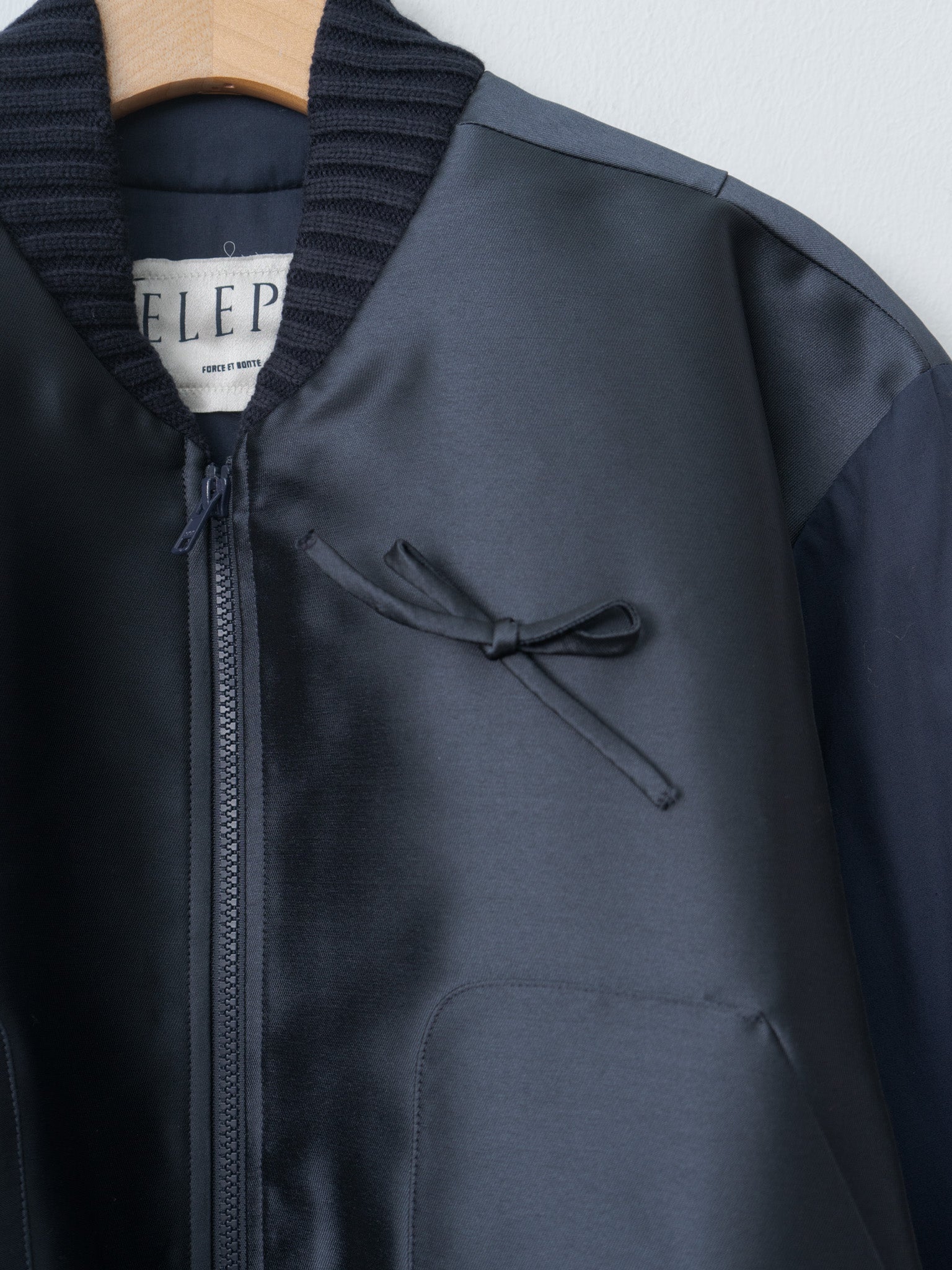 Namu Shop - Eleph Bow Coat - Navy