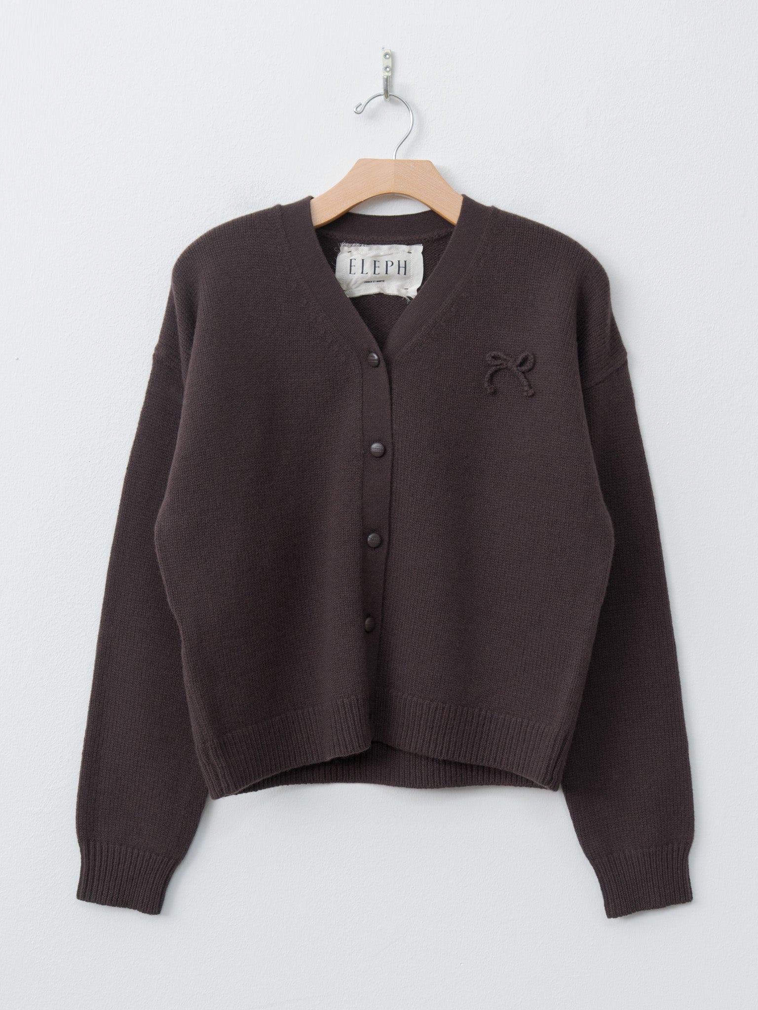 Namu Shop - Eleph Sindy Cardigan - Burgundy Brown