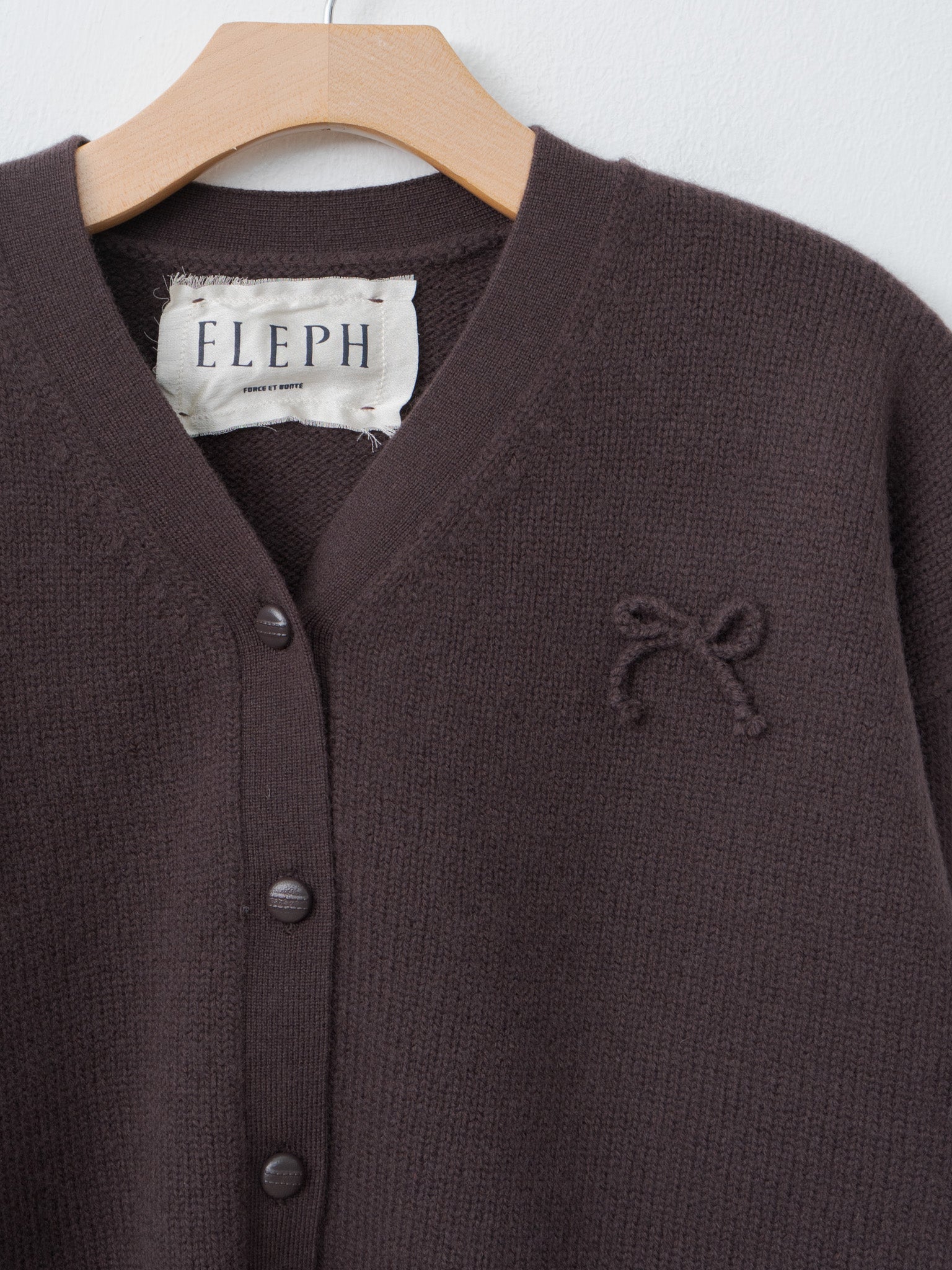 Namu Shop - Eleph Sindy Cardigan - Burgundy Brown