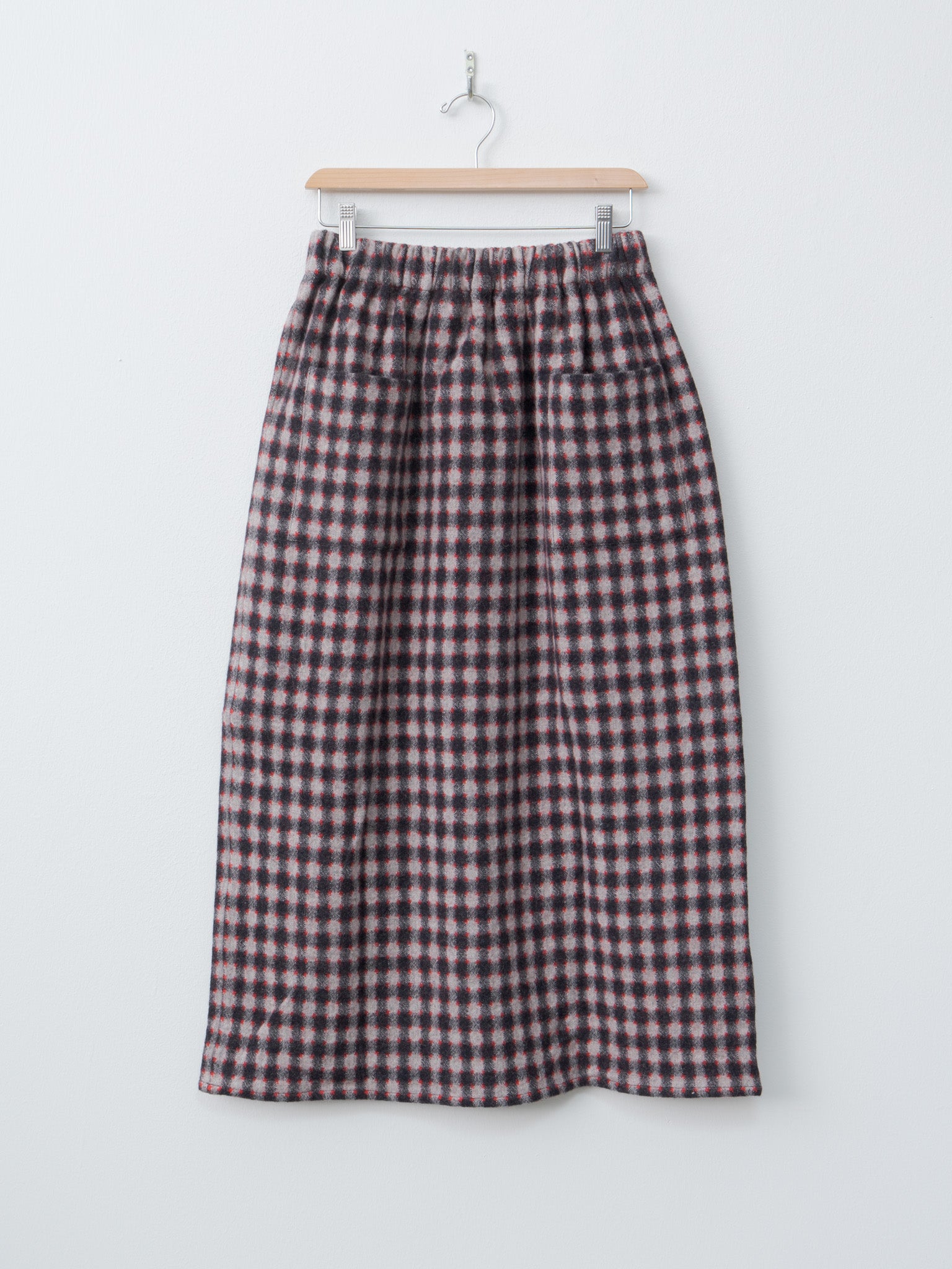 Namu Shop - Eleph Gooi Skirt - Burgundy Check