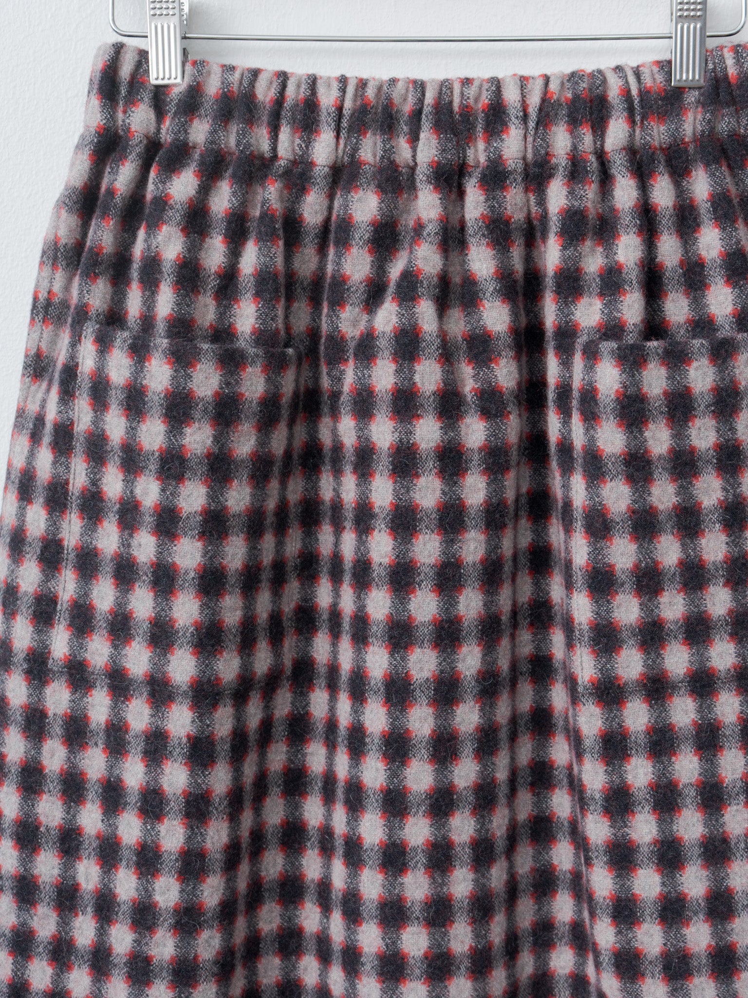 Namu Shop - Eleph Gooi Skirt - Burgundy Check