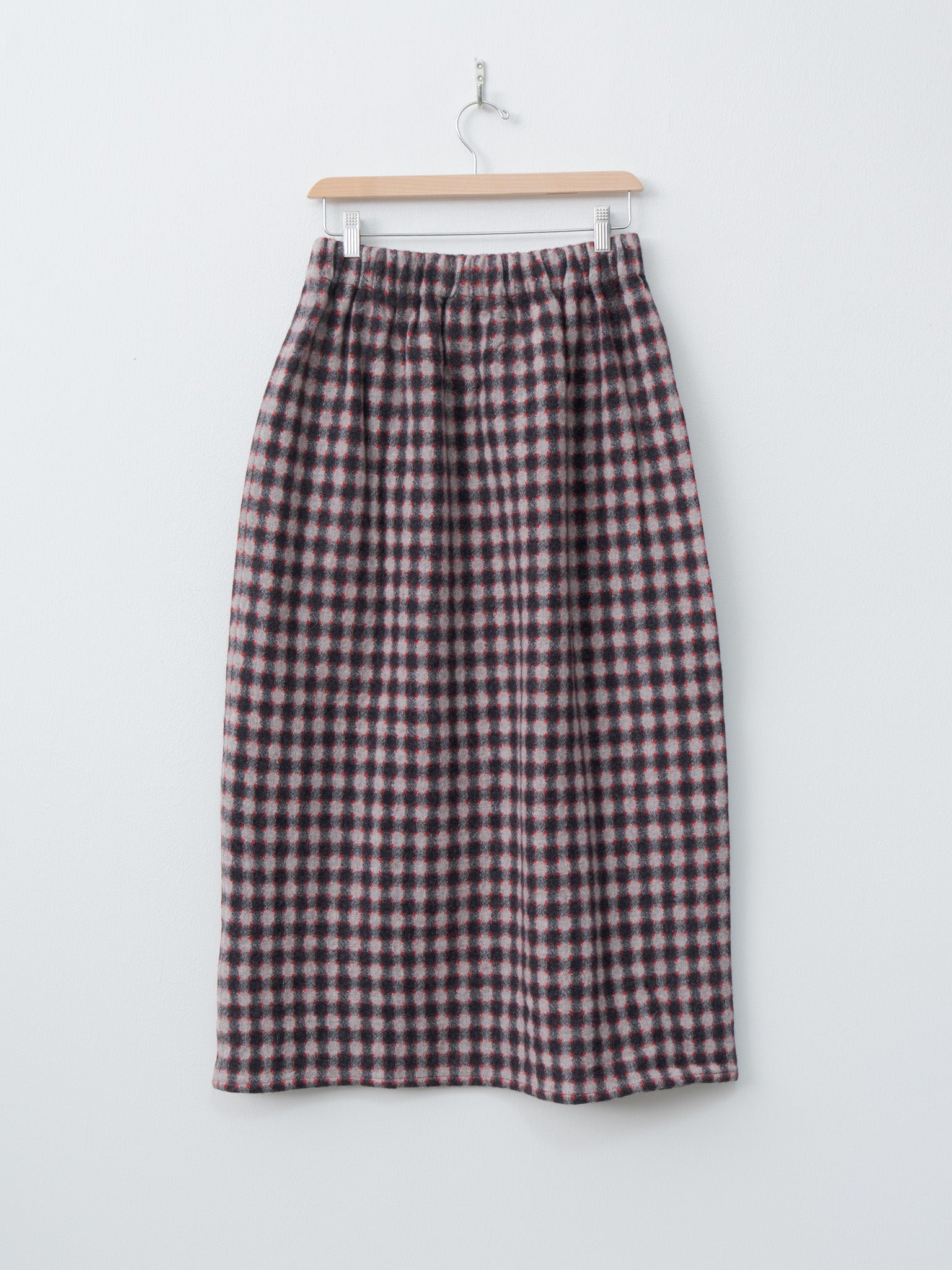 Namu Shop - Eleph Gooi Skirt - Burgundy Check