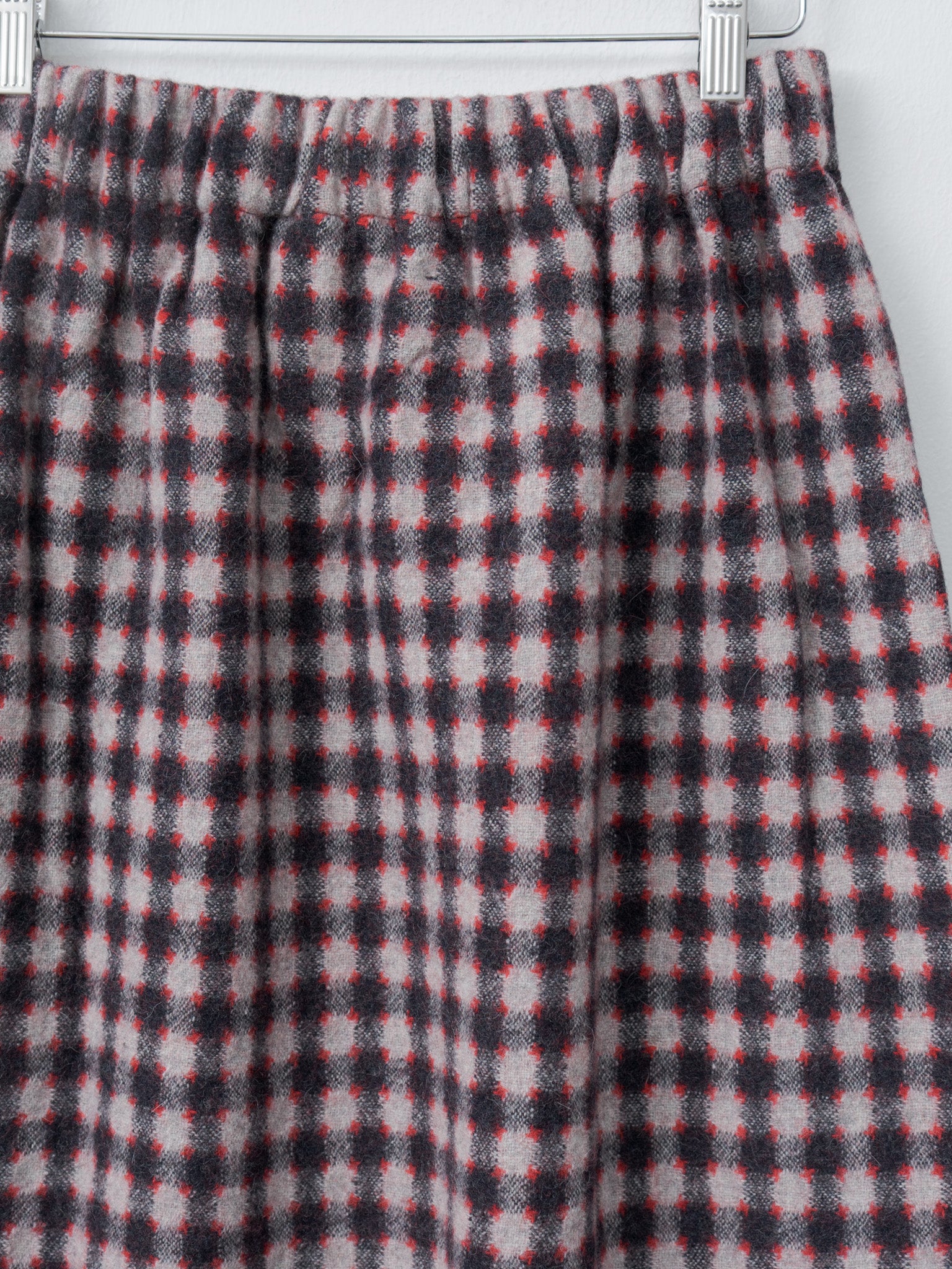 Namu Shop - Eleph Gooi Skirt - Burgundy Check