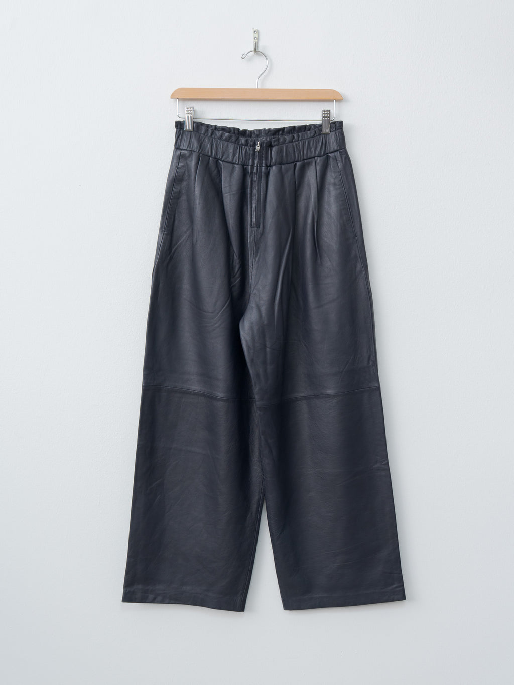 Namu Shop - Eleph Luce Leather Trouser - Navy