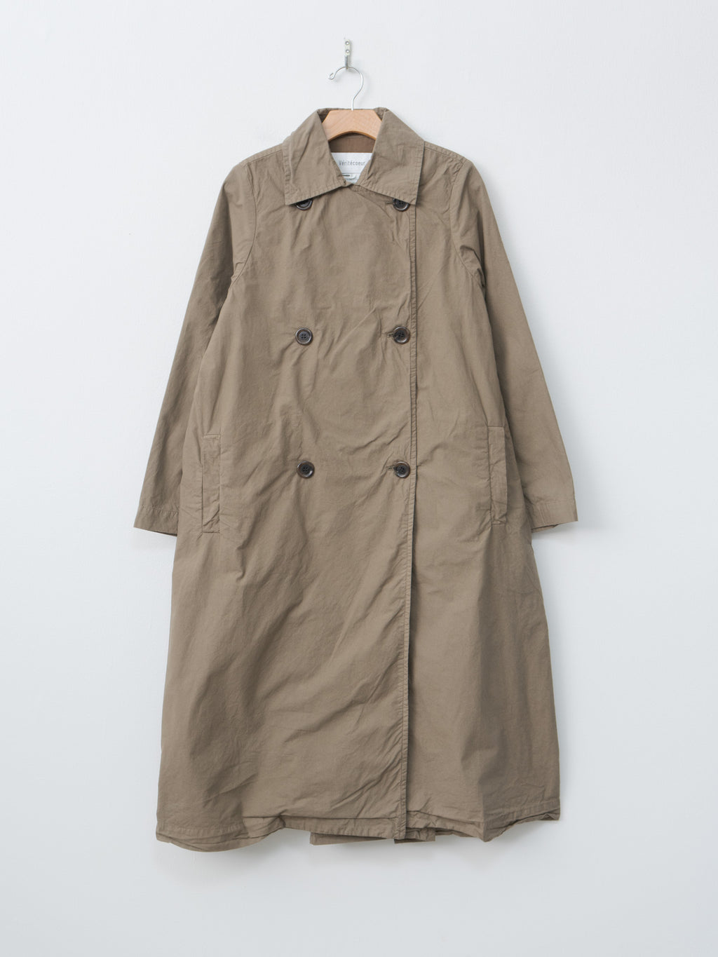 Namu Shop - Veritecoeur Double Button Coat - Khaki Olive