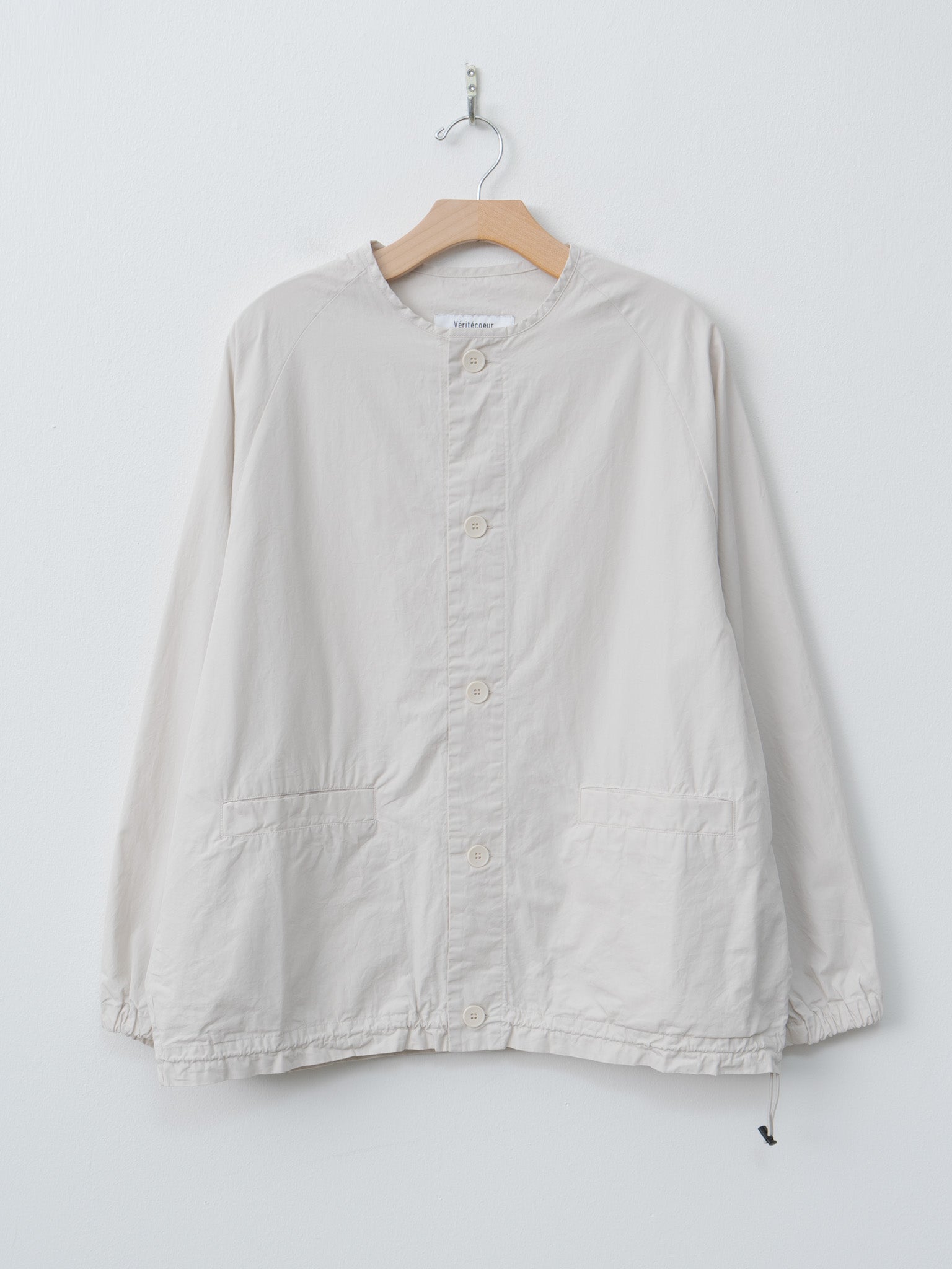 Namu Shop - Veritecoeur Vegetable Dyed Yoke Shirt - Ice Gray