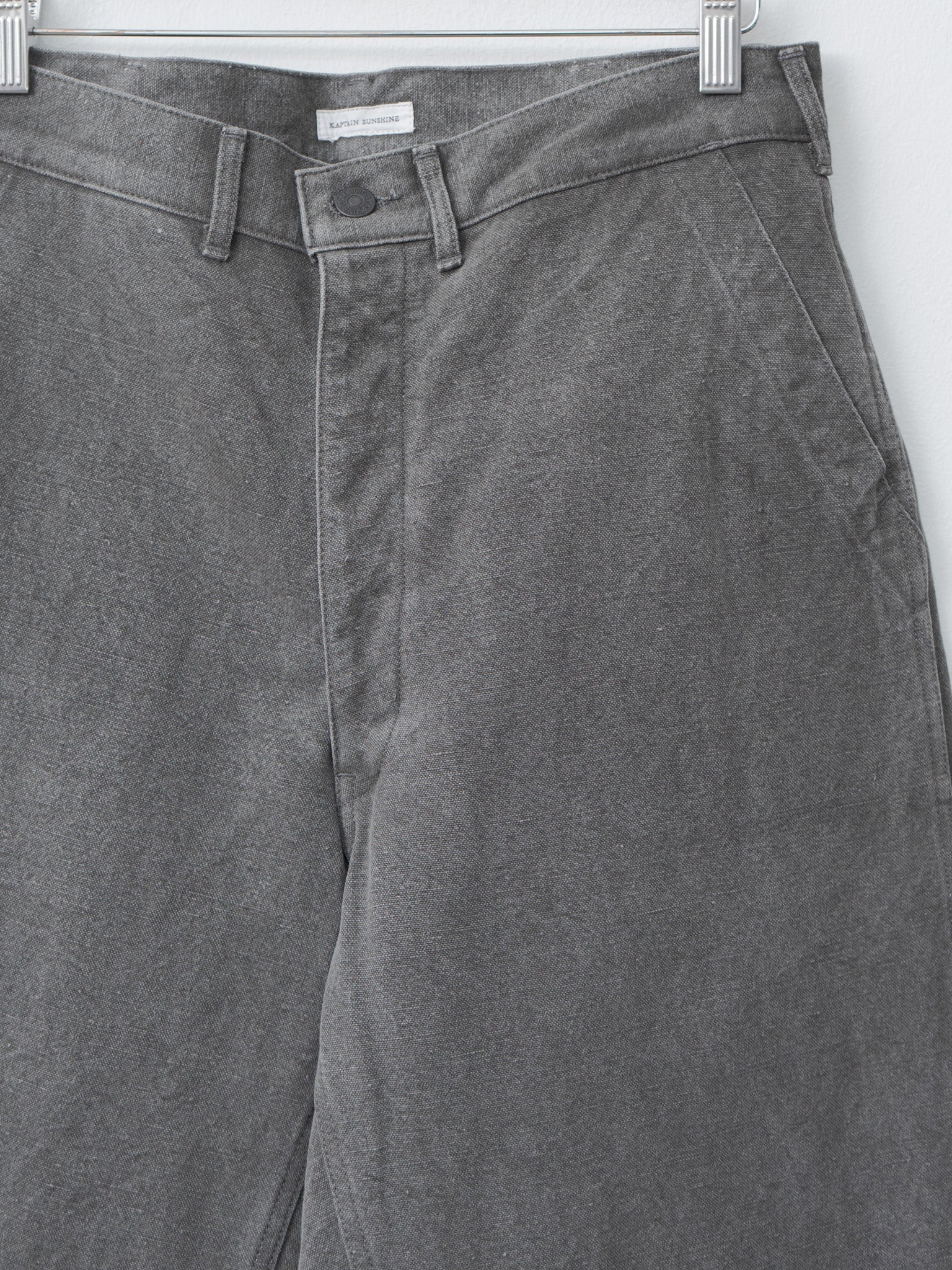 Namu Shop - Kaptain Sunshine Cotton Hemp Painter Pants - Sumi
