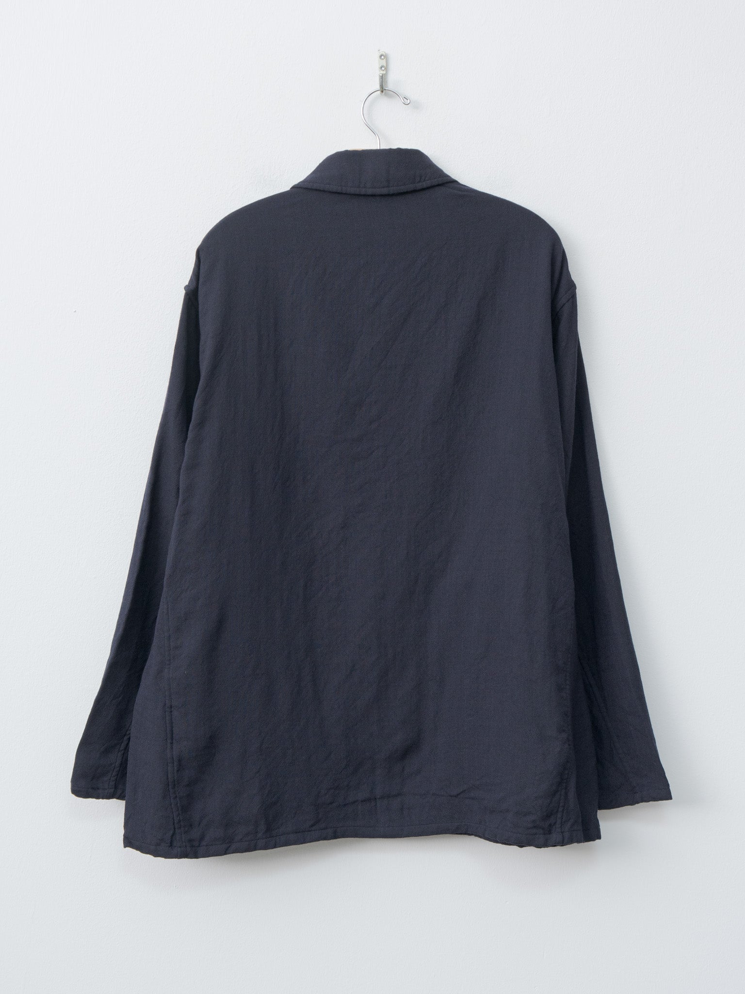 Namu Shop - Kaptain Sunshine Wool Gauze Work Shirt Jacket - Navy