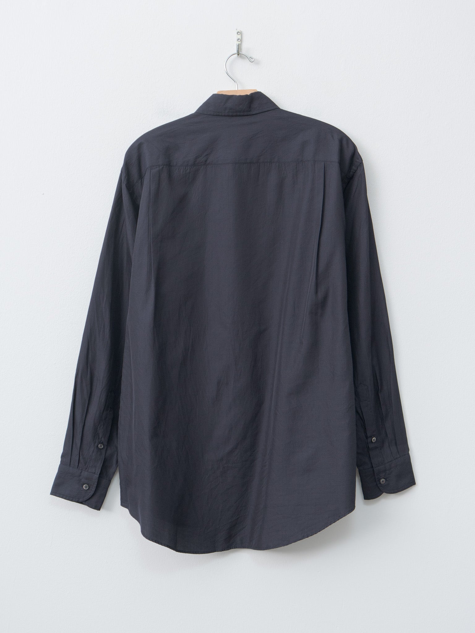 Namu Shop - Kaptain Sunshine Cotton Silk Regular Collared Shirt - Navy